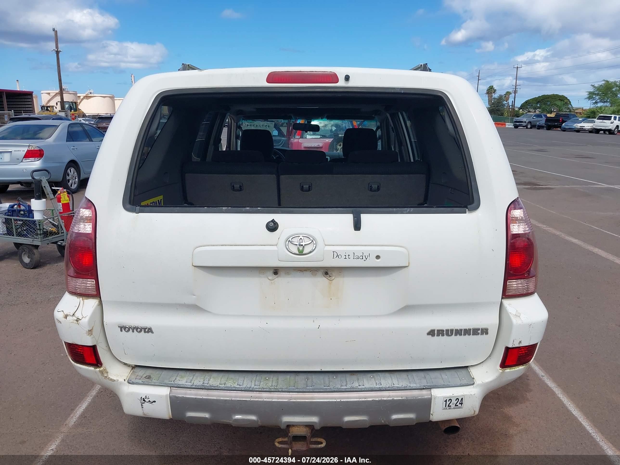 2004 Toyota 4runner Sr5 Sport V6 White vin: JTEZU14R140038476