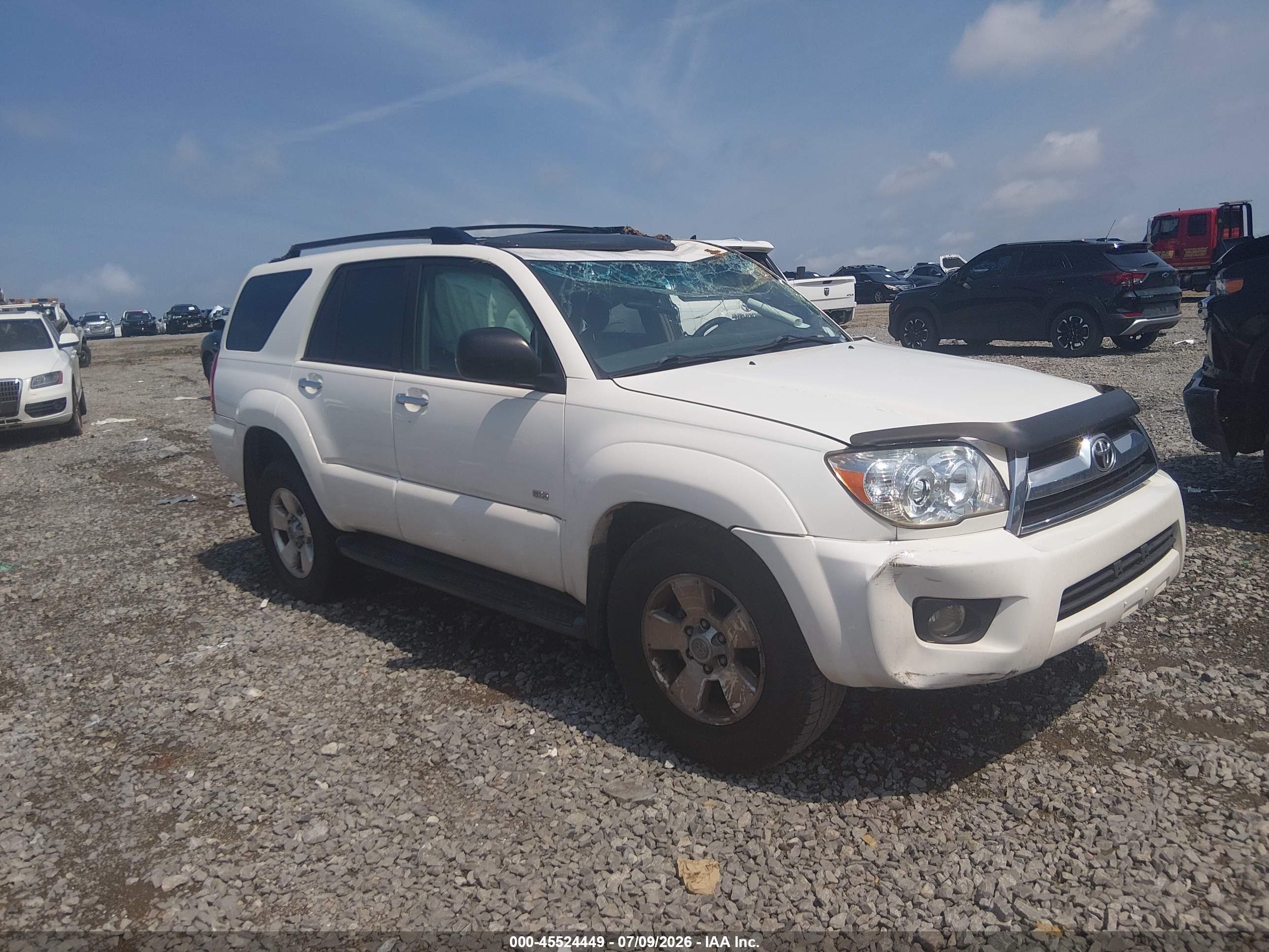 2008 Toyota 4runner Sr5 V6 White vin: JTEZU14R18K009571