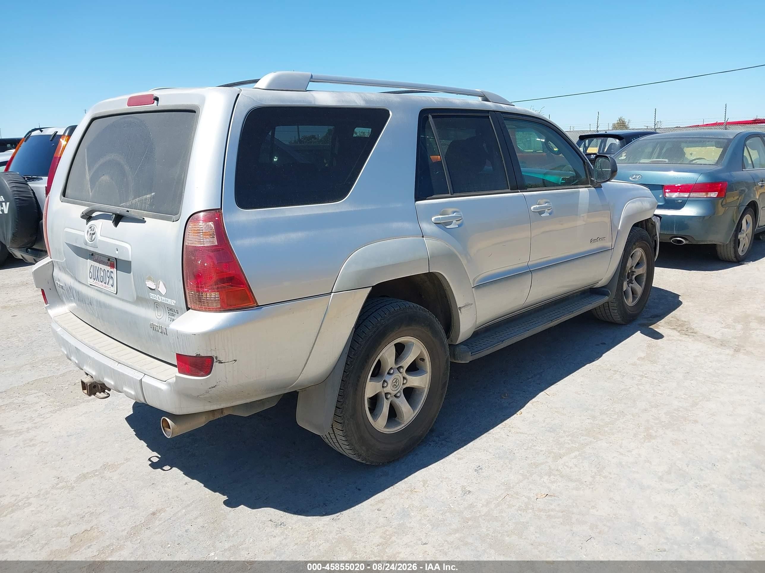2005 Toyota 4runner Sr5 Sport V6 Silver vin: JTEZU14R258037873