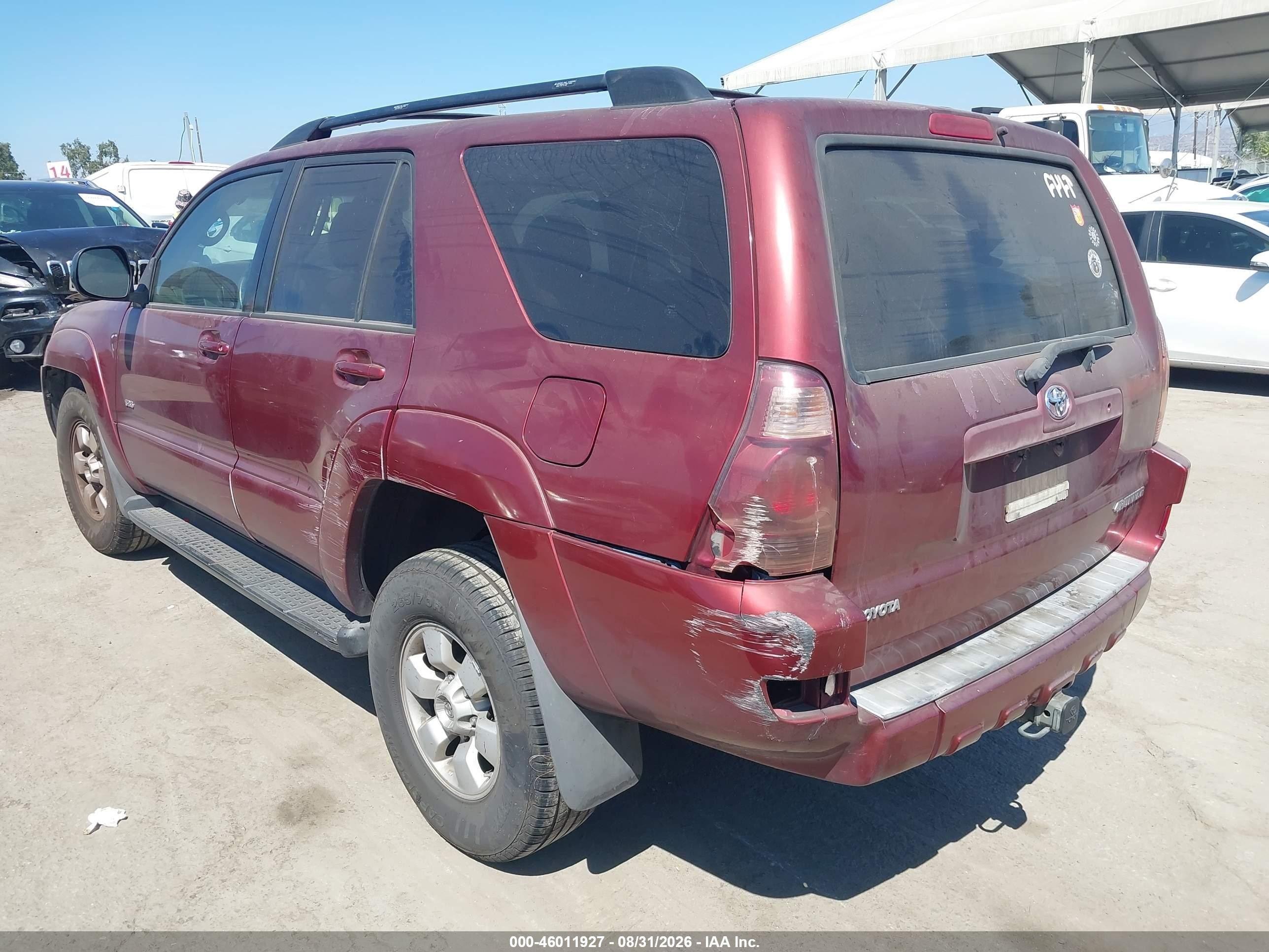 2005 Toyota 4runner Sr5 V6 Red vin: JTEZU14R258039218