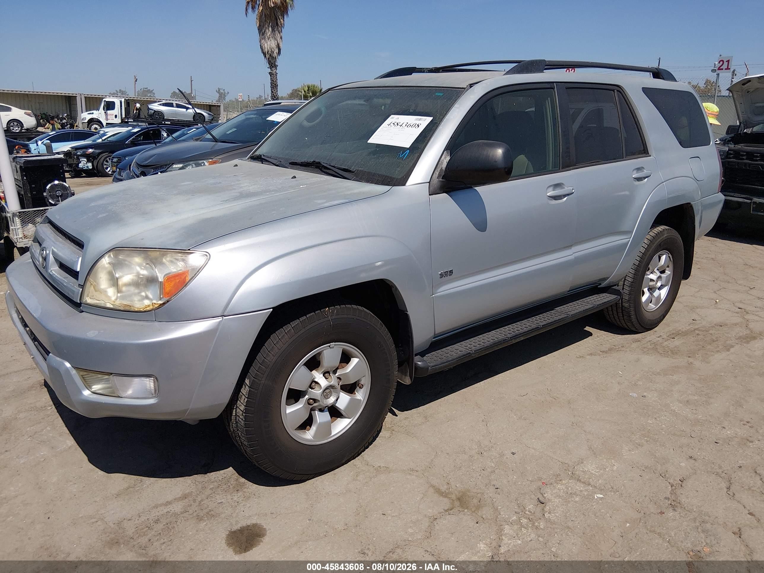 2004 Toyota 4runner Sr5 V6 Silver vin: JTEZU14R340042027