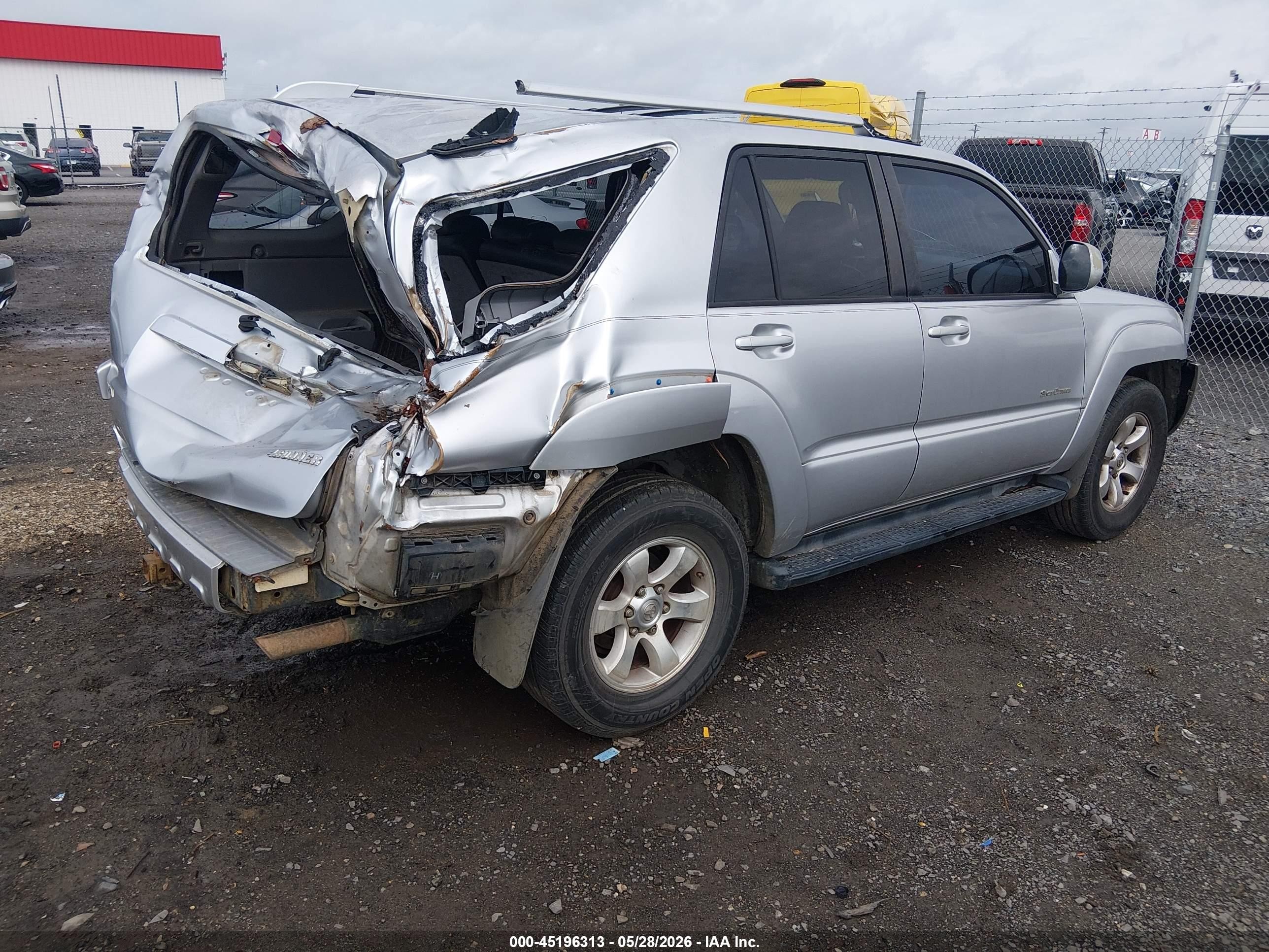 2005 Toyota 4runner Sr5 Sport V6 Silver vin: JTEZU14R358040359