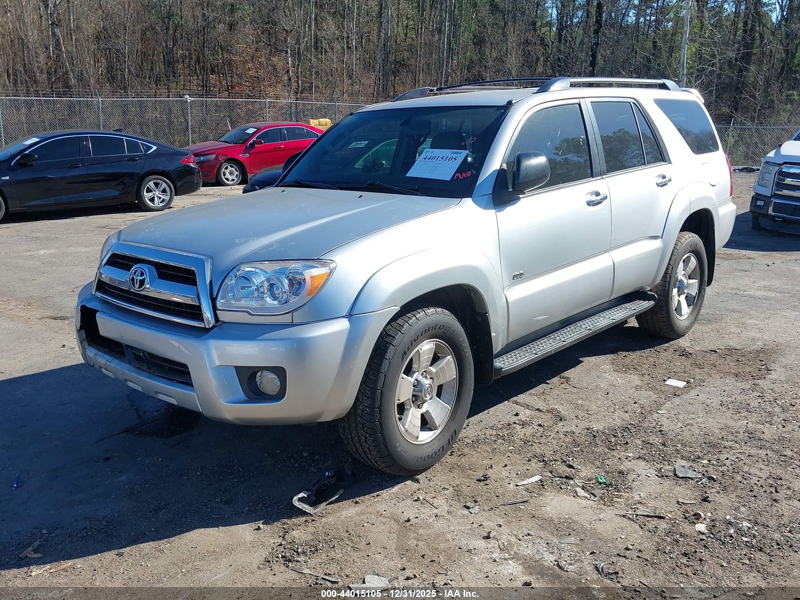 2007 Toyota 4runner Sr5 V6 Silver vin: JTEZU14R378071503