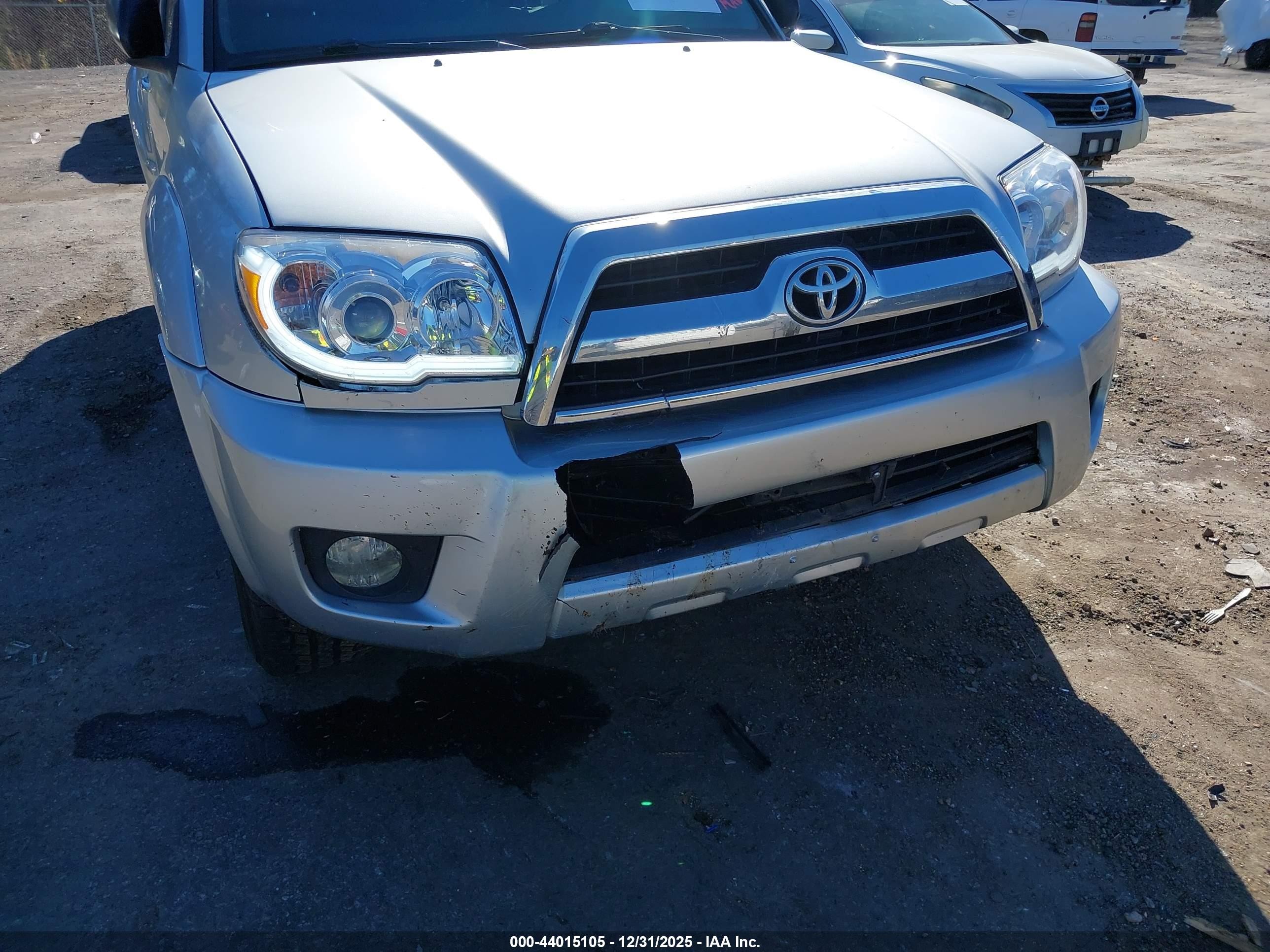 2007 Toyota 4runner Sr5 V6 Silver vin: JTEZU14R378071503
