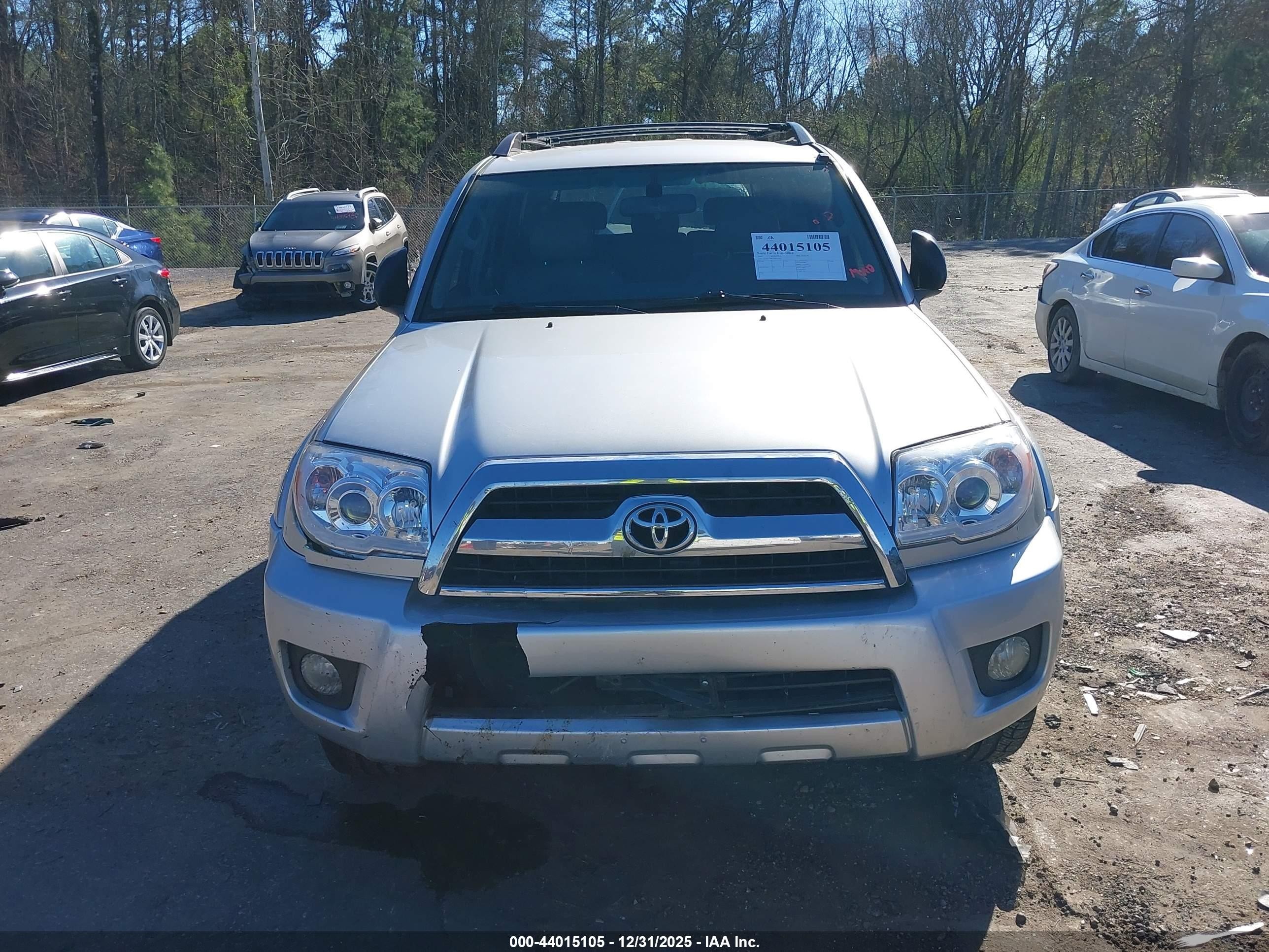 2007 Toyota 4runner Sr5 V6 Silver vin: JTEZU14R378071503