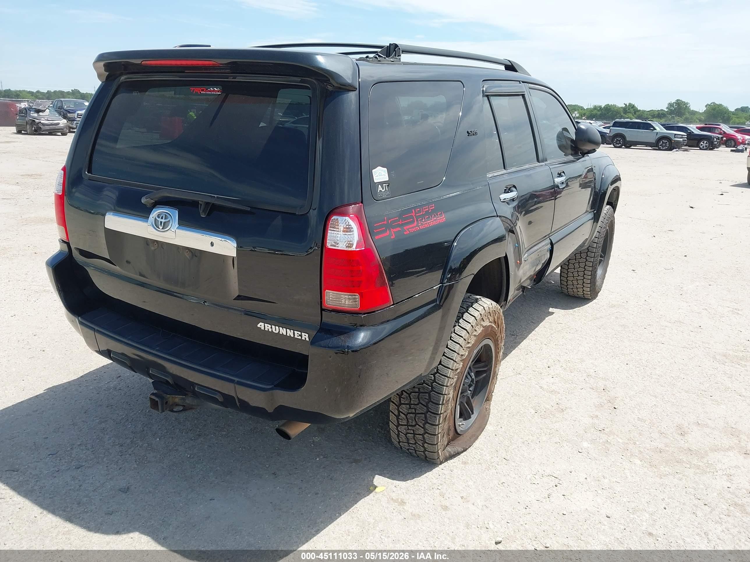 2007 Toyota 4runner Sr5 V6 Black vin: JTEZU14R378087295