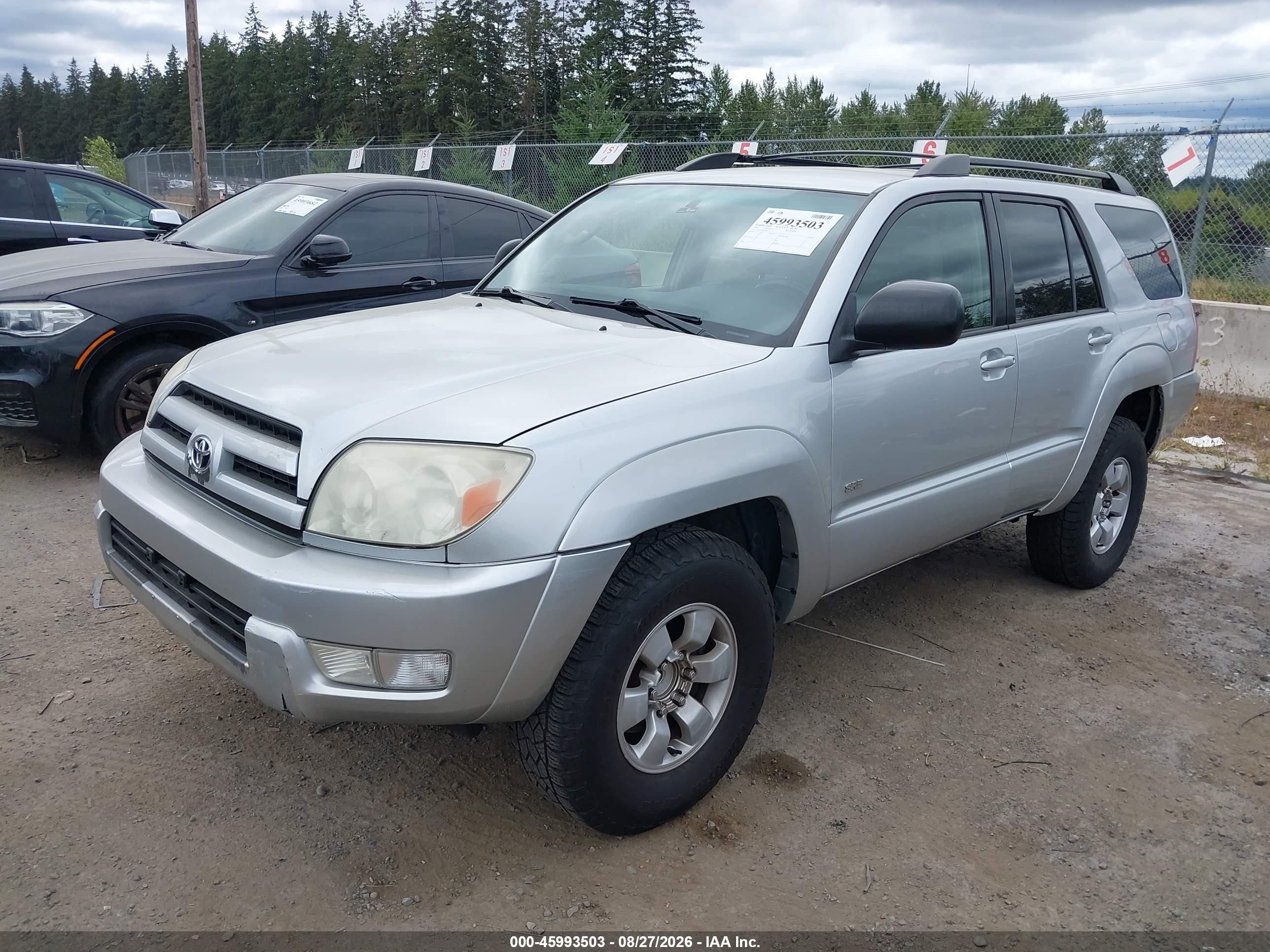 2003 Toyota 4runner Sr5 V6 Silver vin: JTEZU14R438005472