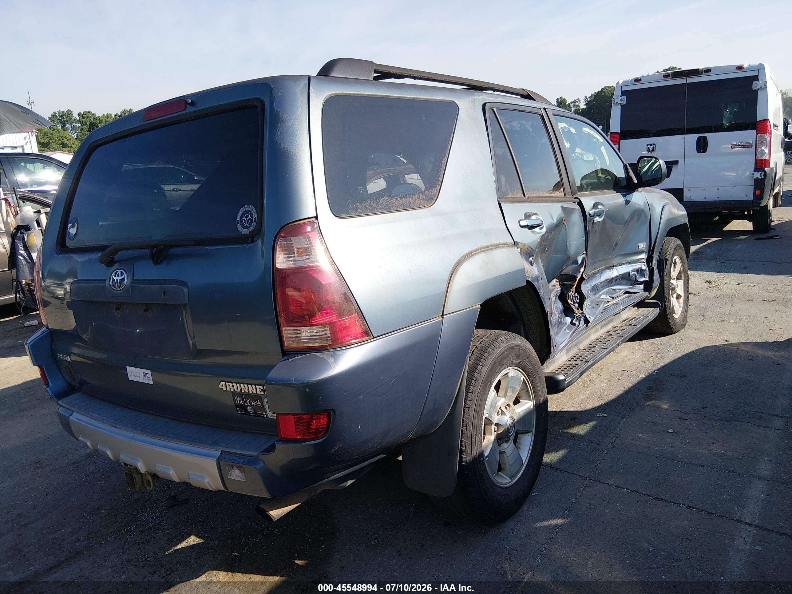 2004 Toyota 4runner Sr5 V6 Blue vin: JTEZU14R448010348
