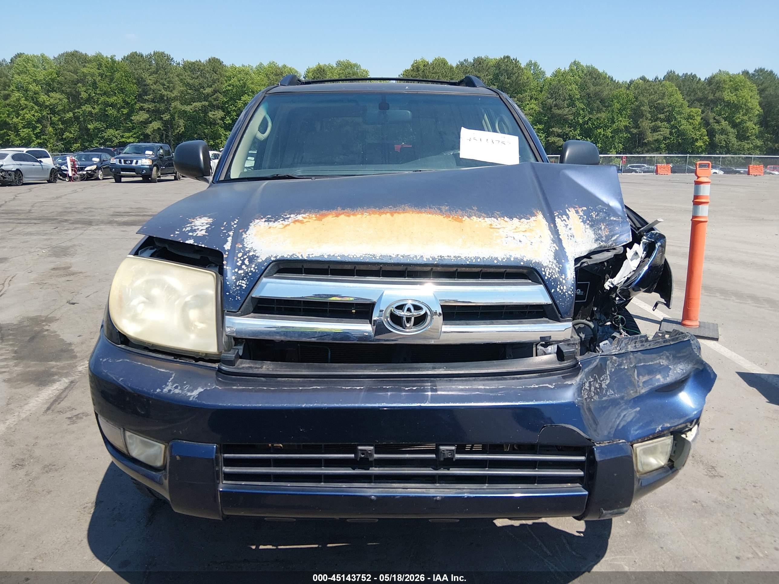 2005 Toyota 4runner Sr5 V6 Blue vin: JTEZU14R458038782