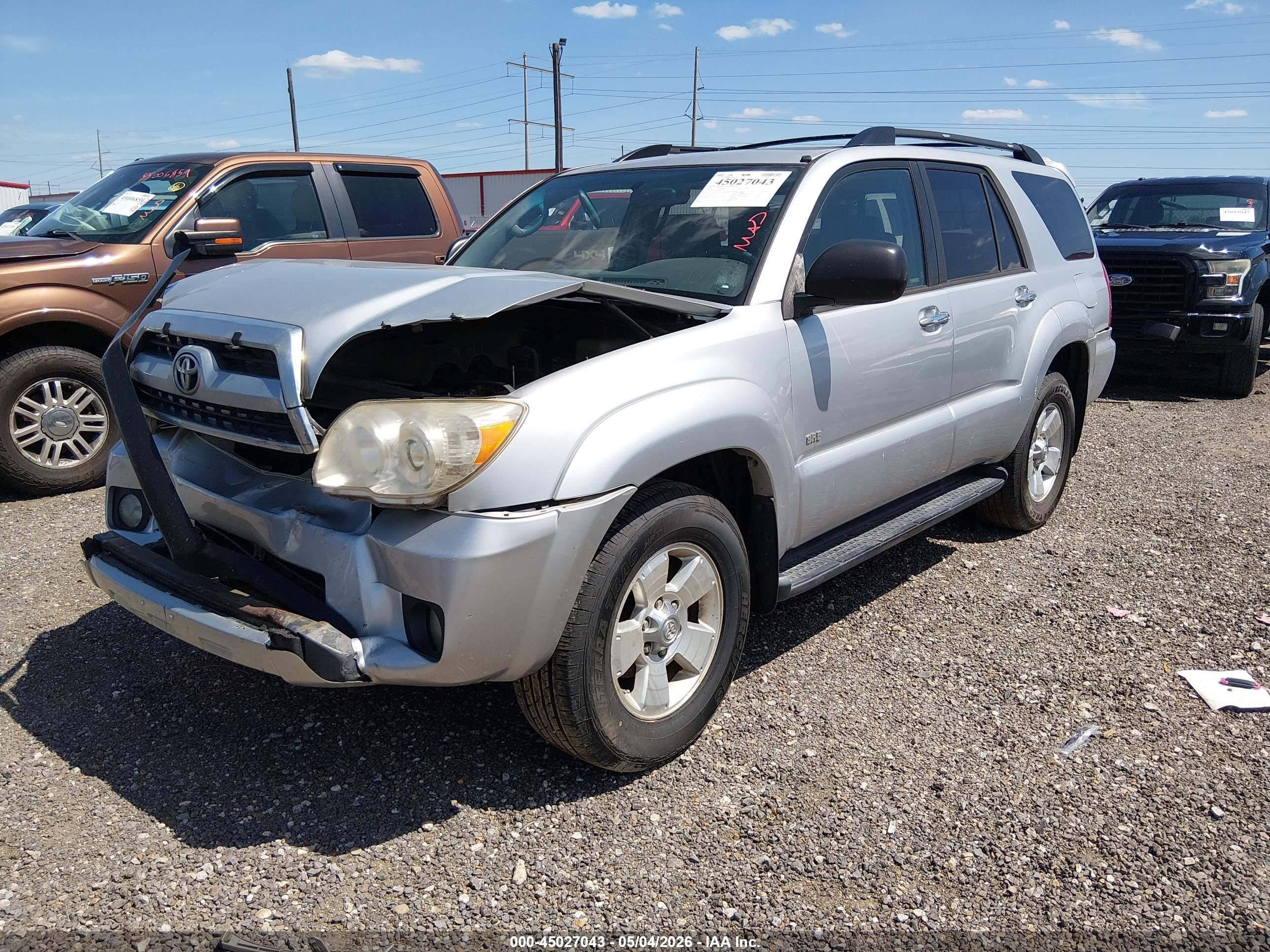 2006 Toyota 4runner Sr5 V6 Silver vin: JTEZU14R460073144