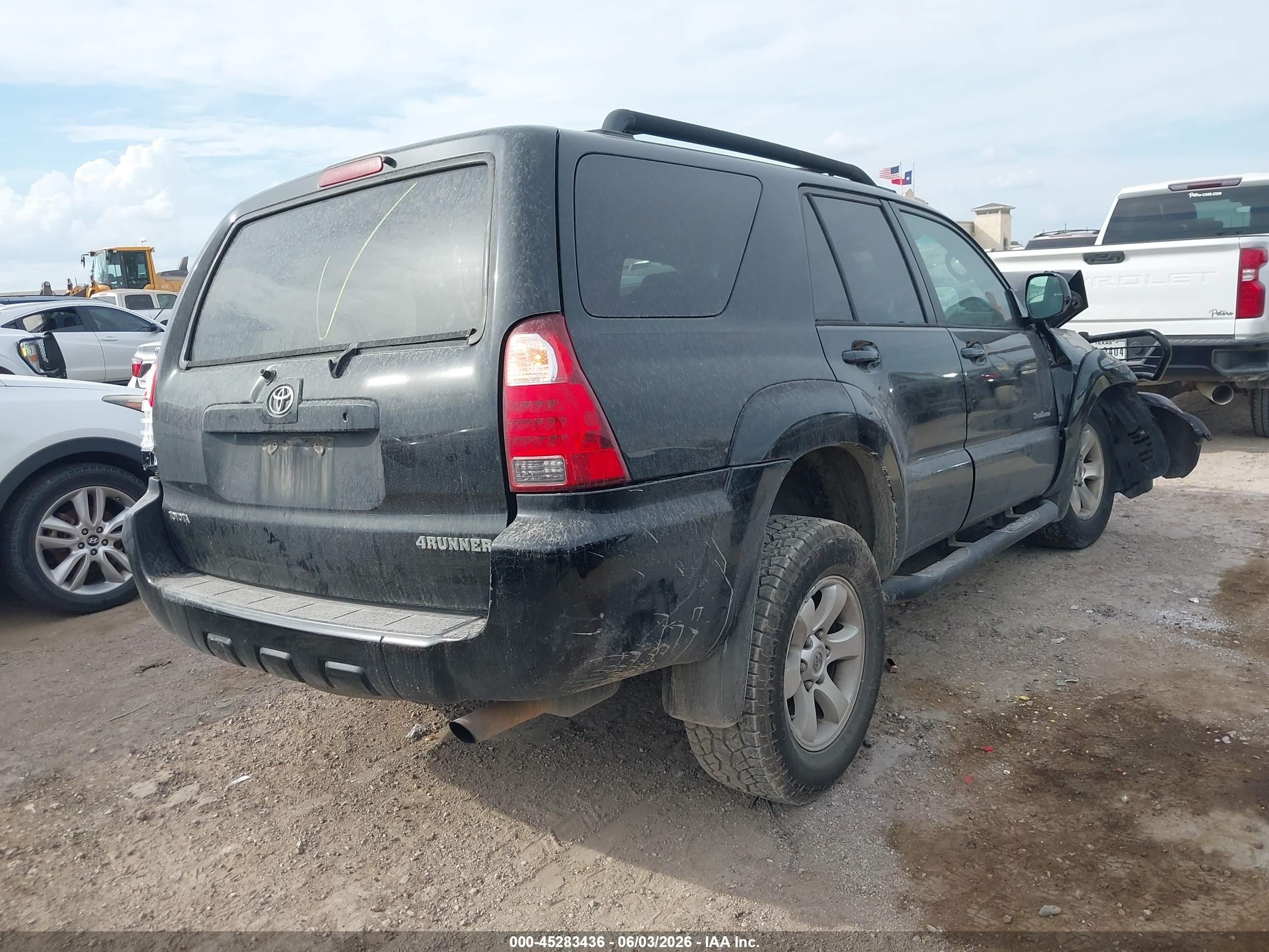 2006 Toyota 4runner Sr5 Sport V6 Black vin: JTEZU14R460075007