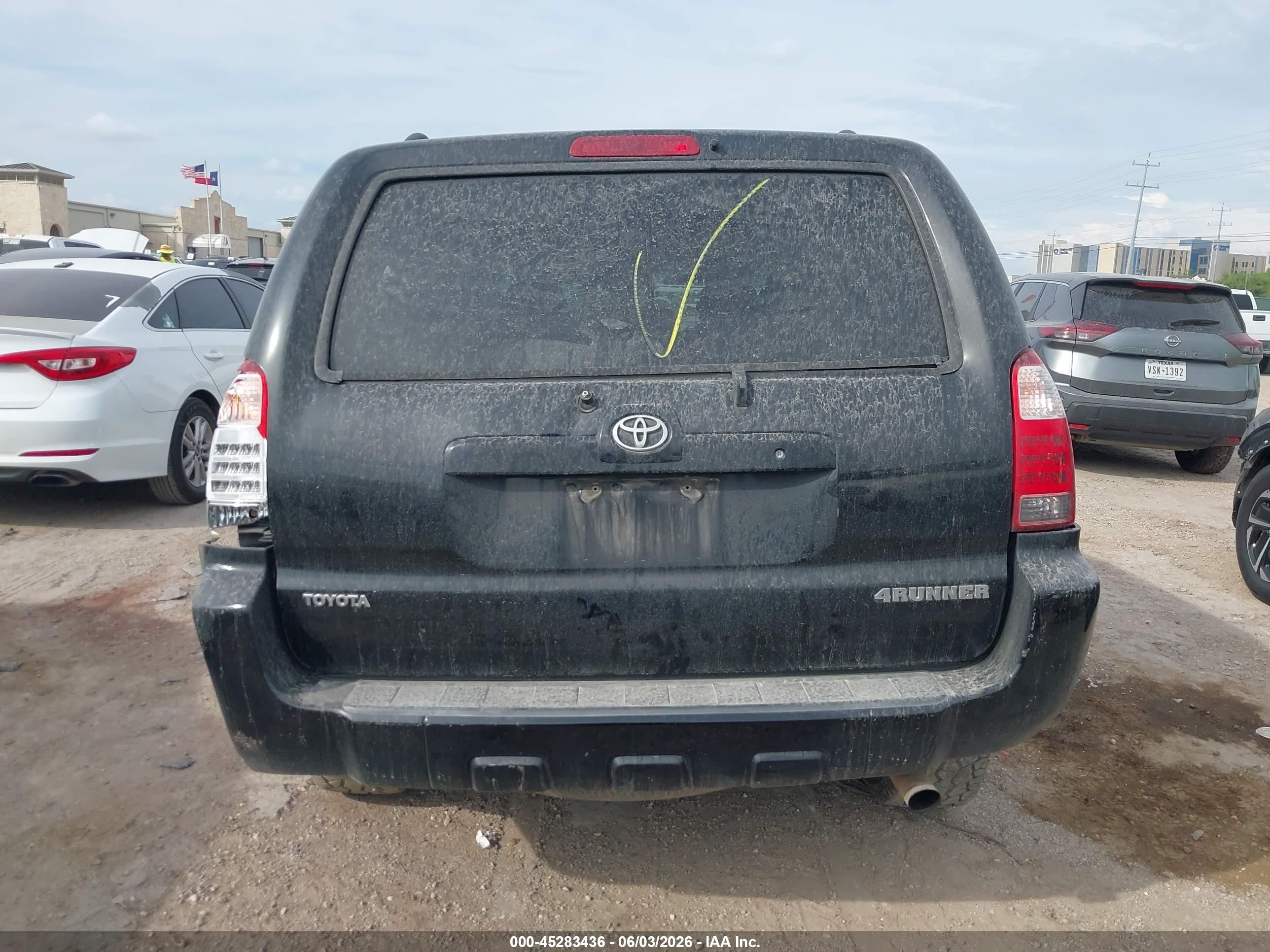 2006 Toyota 4runner Sr5 Sport V6 Black vin: JTEZU14R460075007