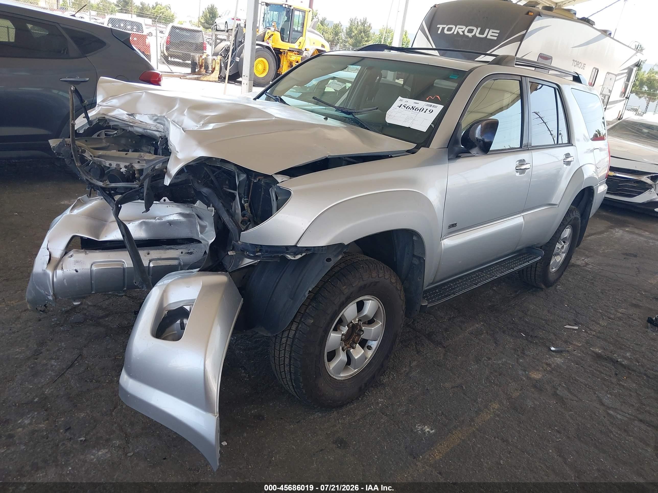 2006 Toyota 4runner Sr5 V6 Silver vin: JTEZU14R468048844