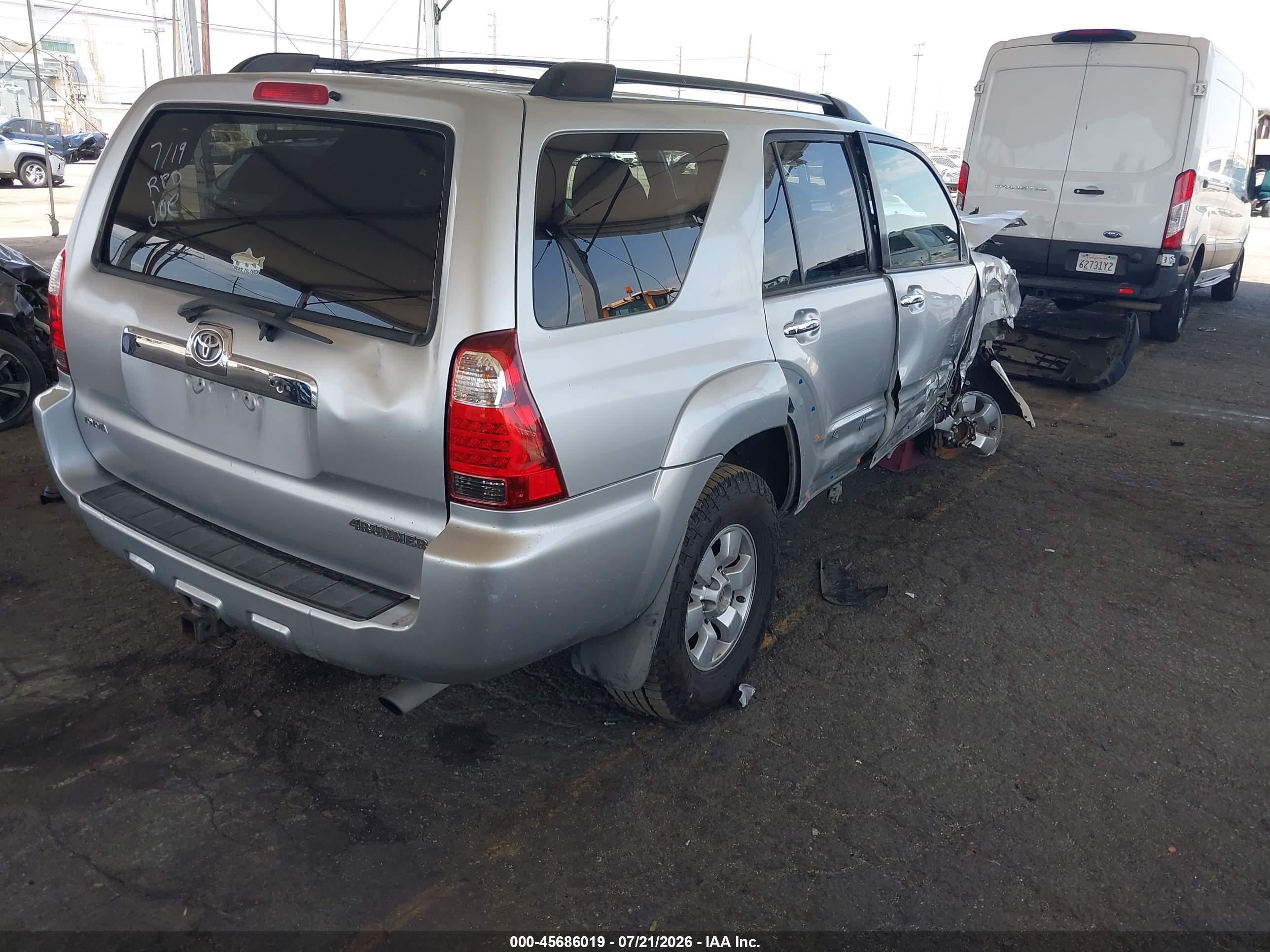 2006 Toyota 4runner Sr5 V6 Silver vin: JTEZU14R468048844