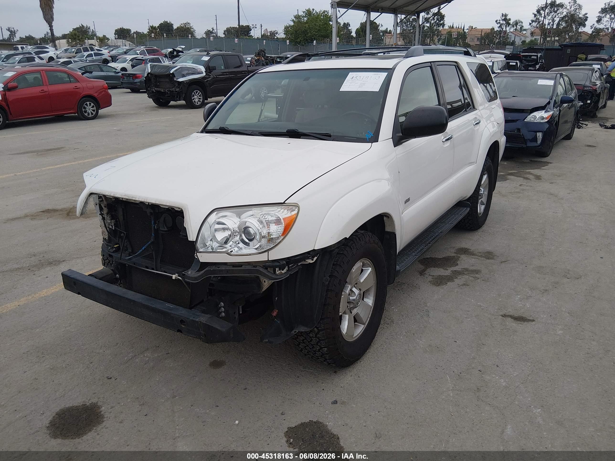 2008 Toyota 4runner Sr5 V6 White vin: JTEZU14R48K010102
