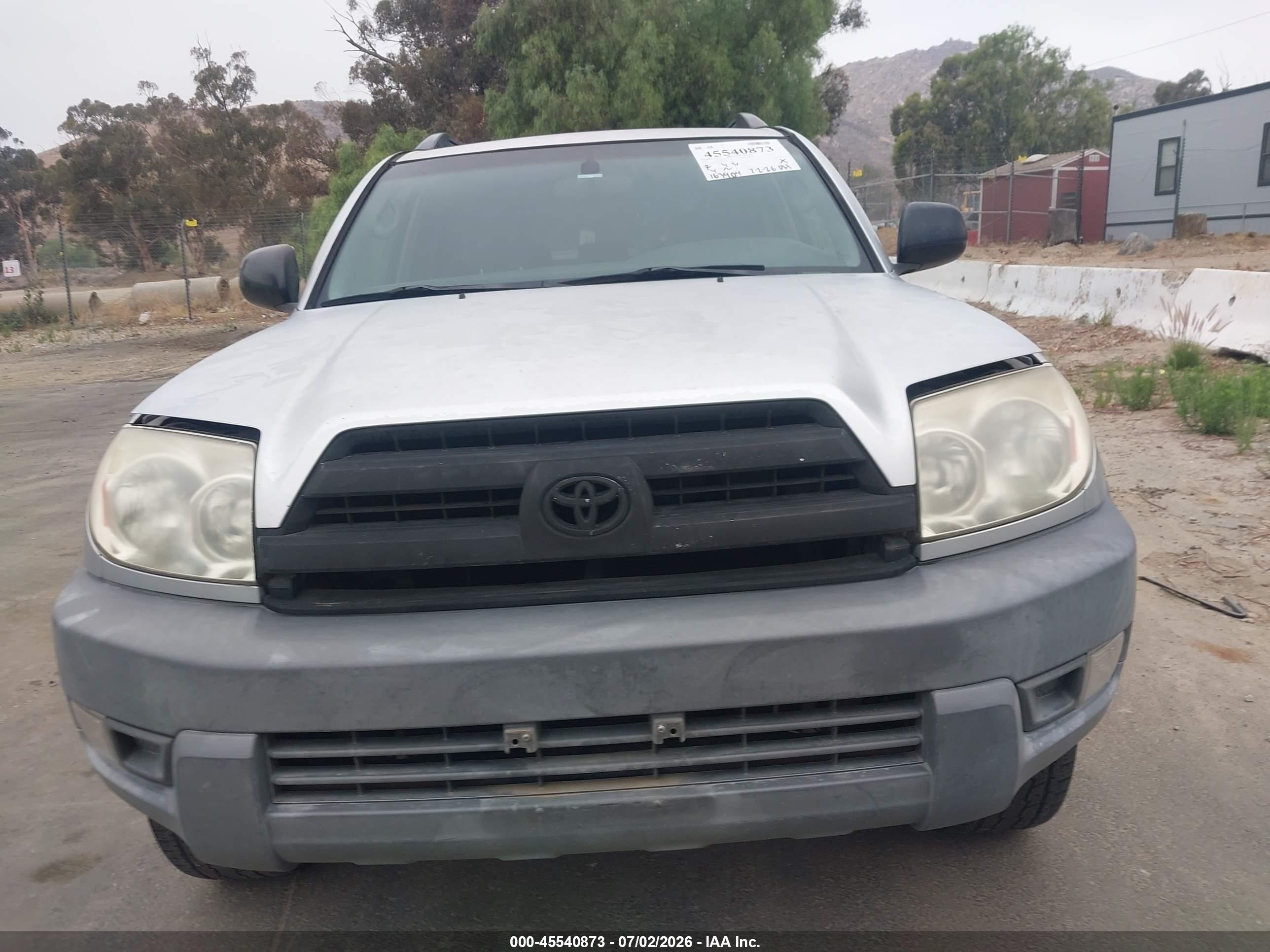 2003 Toyota 4runner Sr5 V6 Silver vin: JTEZU14R530009299