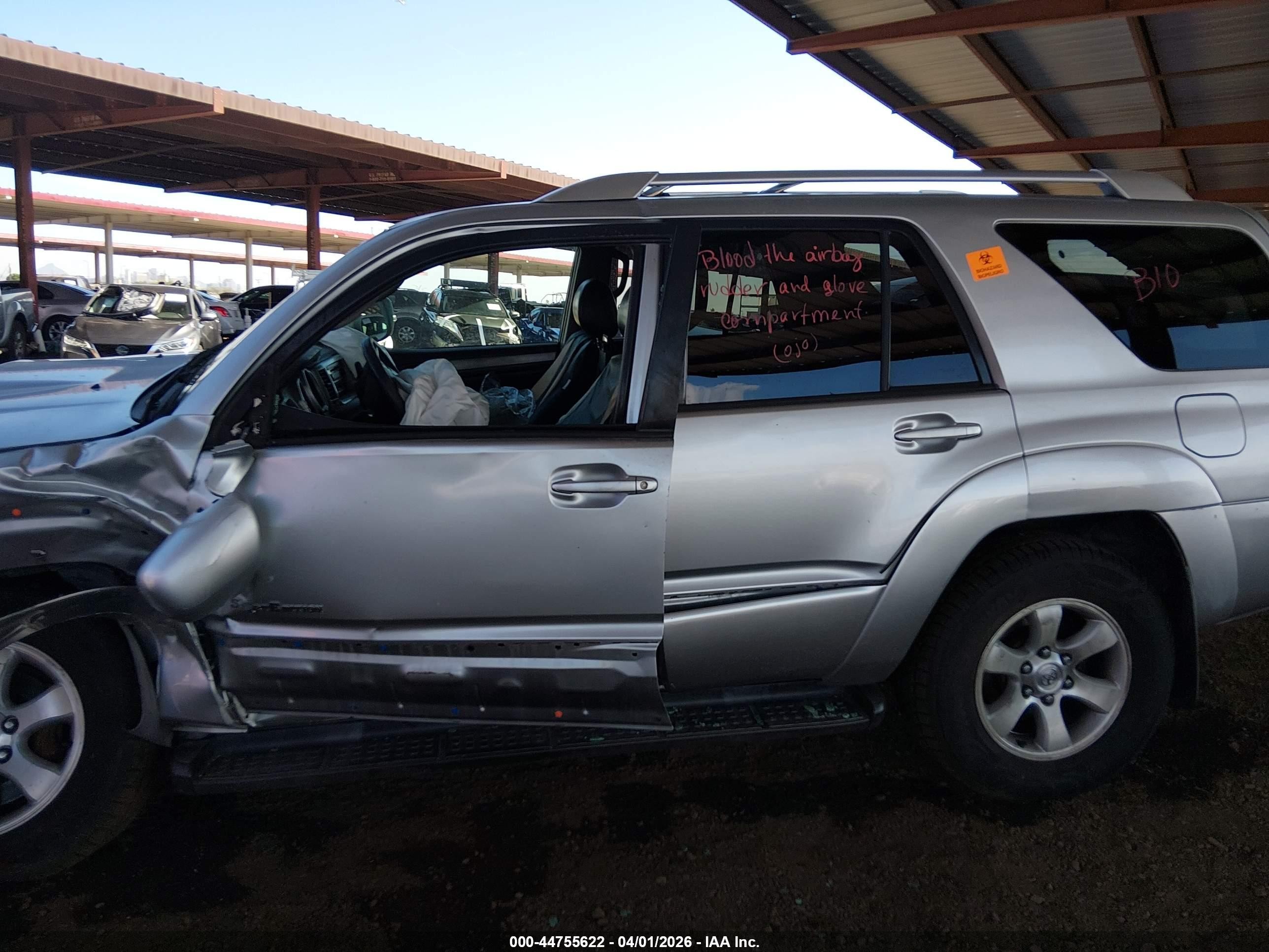 2003 Toyota 4runner Sr5 Sport V6 Silver vin: JTEZU14R538007988