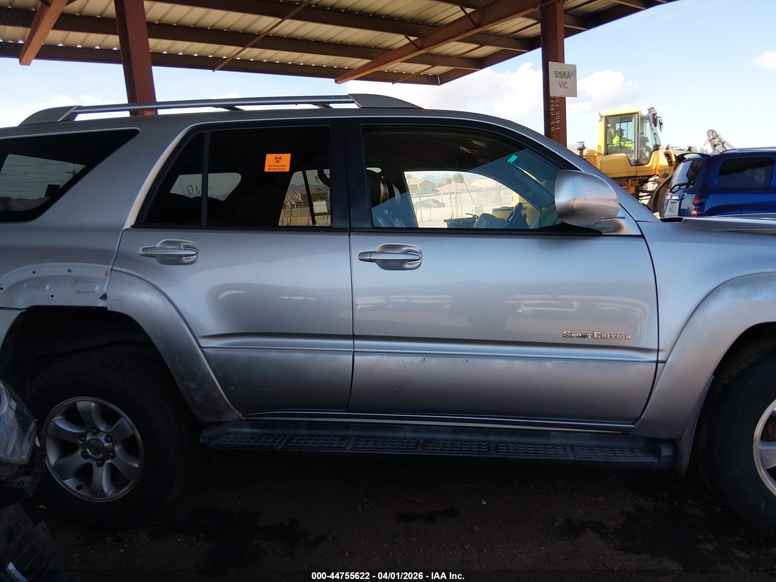 2003 Toyota 4runner Sr5 Sport V6 Silver vin: JTEZU14R538007988