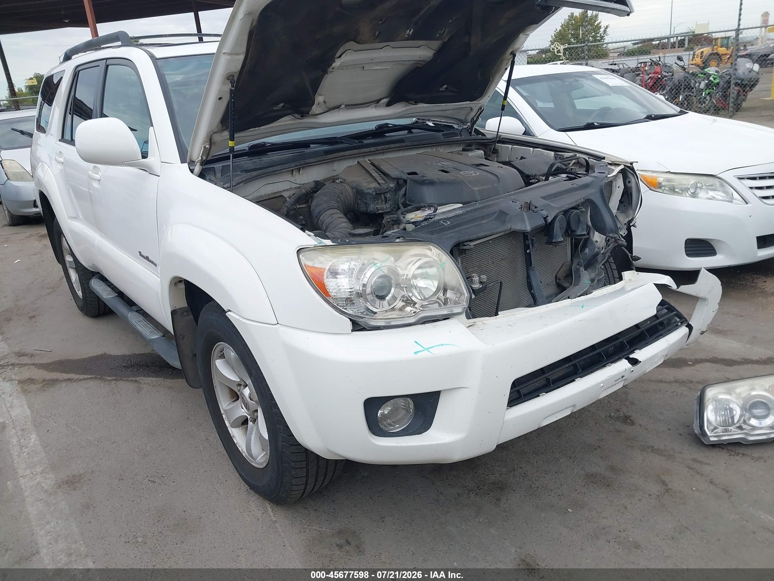 2006 Toyota 4runner Sr5 Sport V6 White vin: JTEZU14R560073556