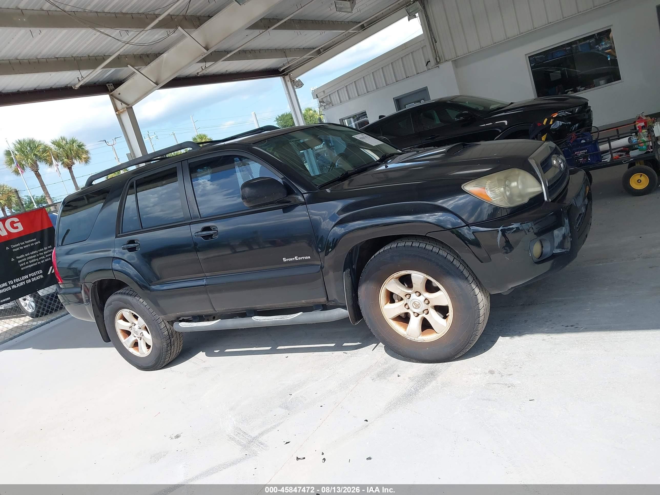 2006 Toyota 4runner Sr5 Sport V6 Black vin: JTEZU14R560081334