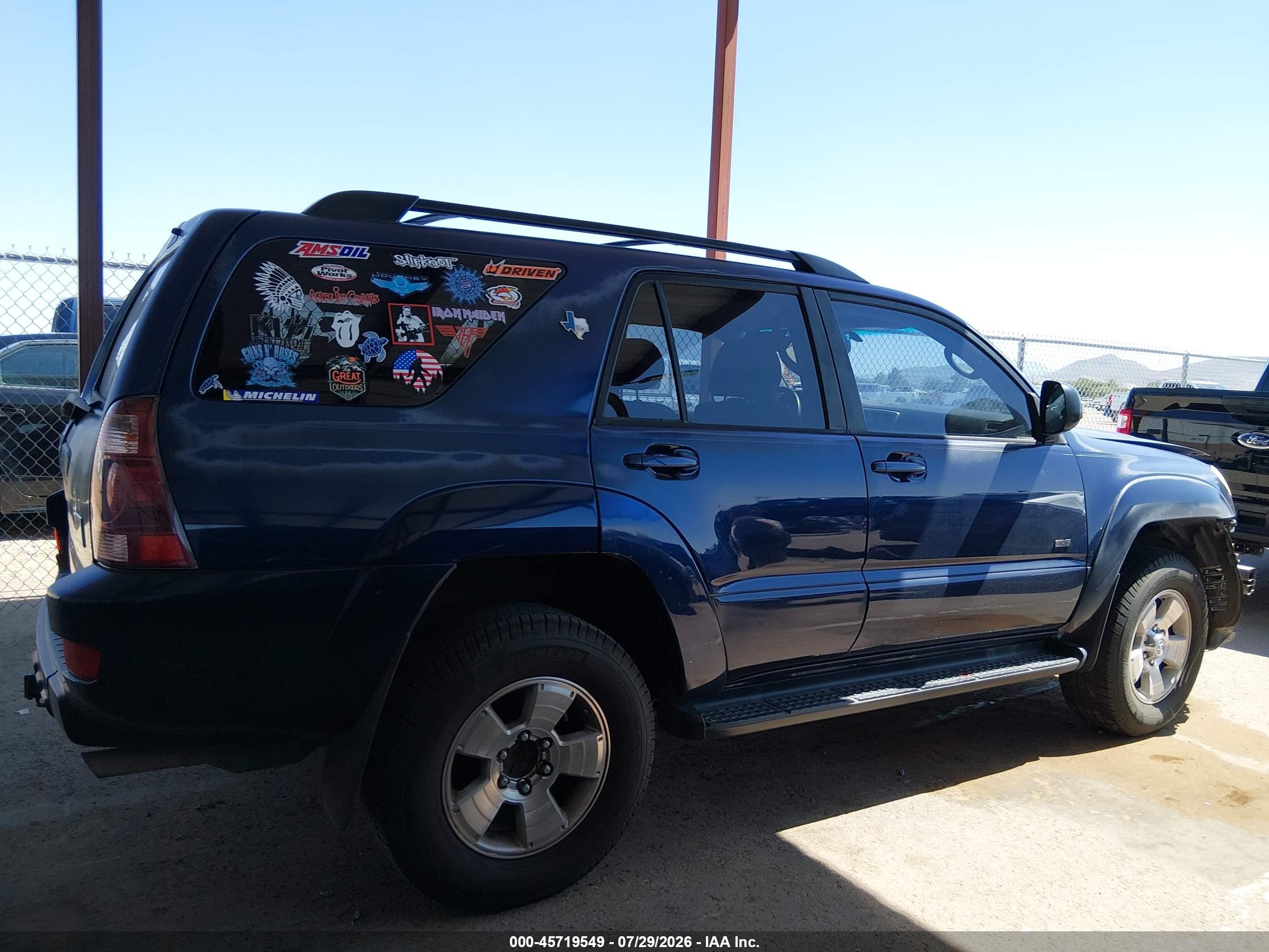 2005 Toyota 4runner Sr5 V6 Blue vin: JTEZU14R658036404