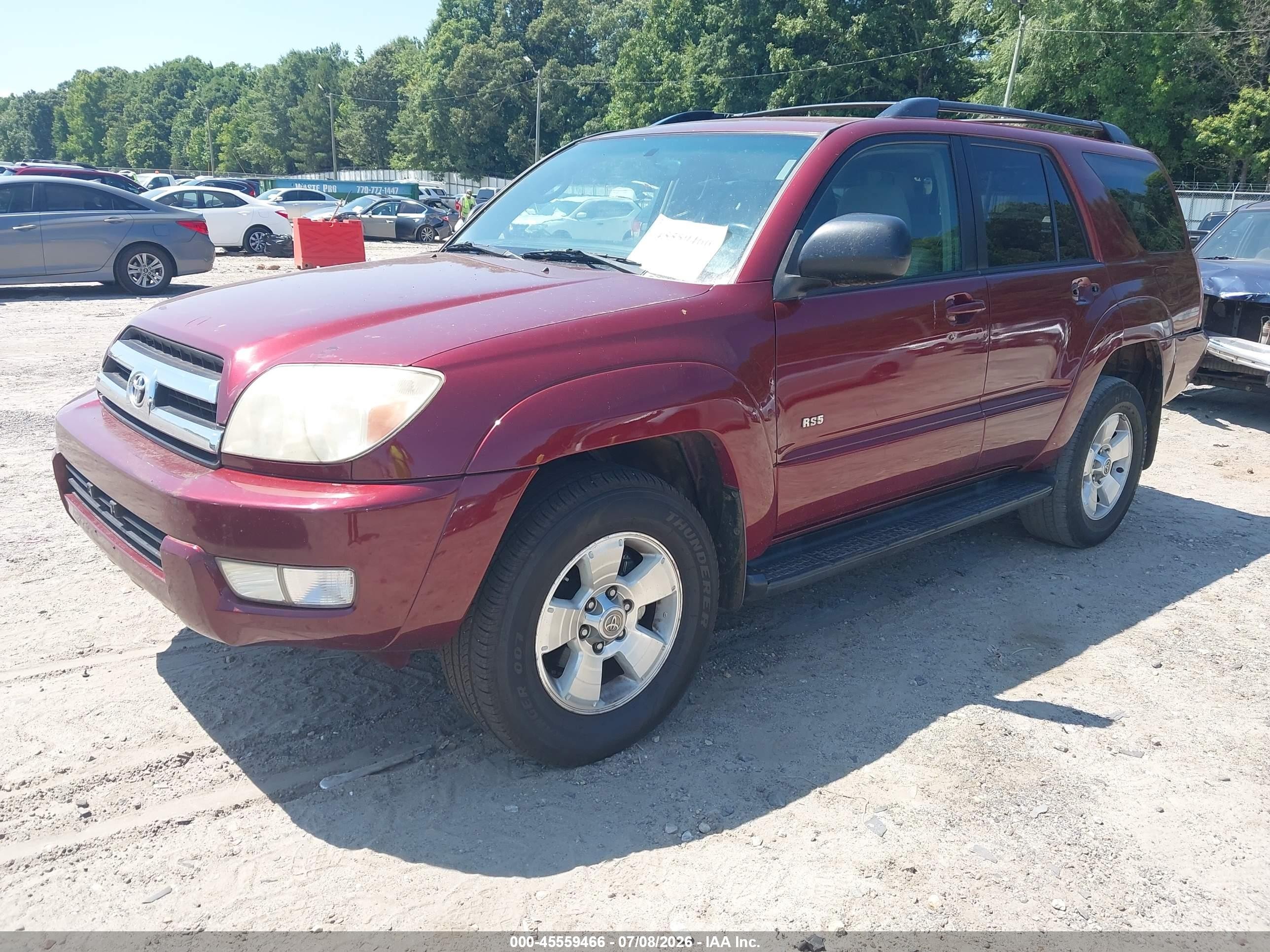 2005 Toyota 4runner Sr5 V6 Бордовый vin: JTEZU14R658037598