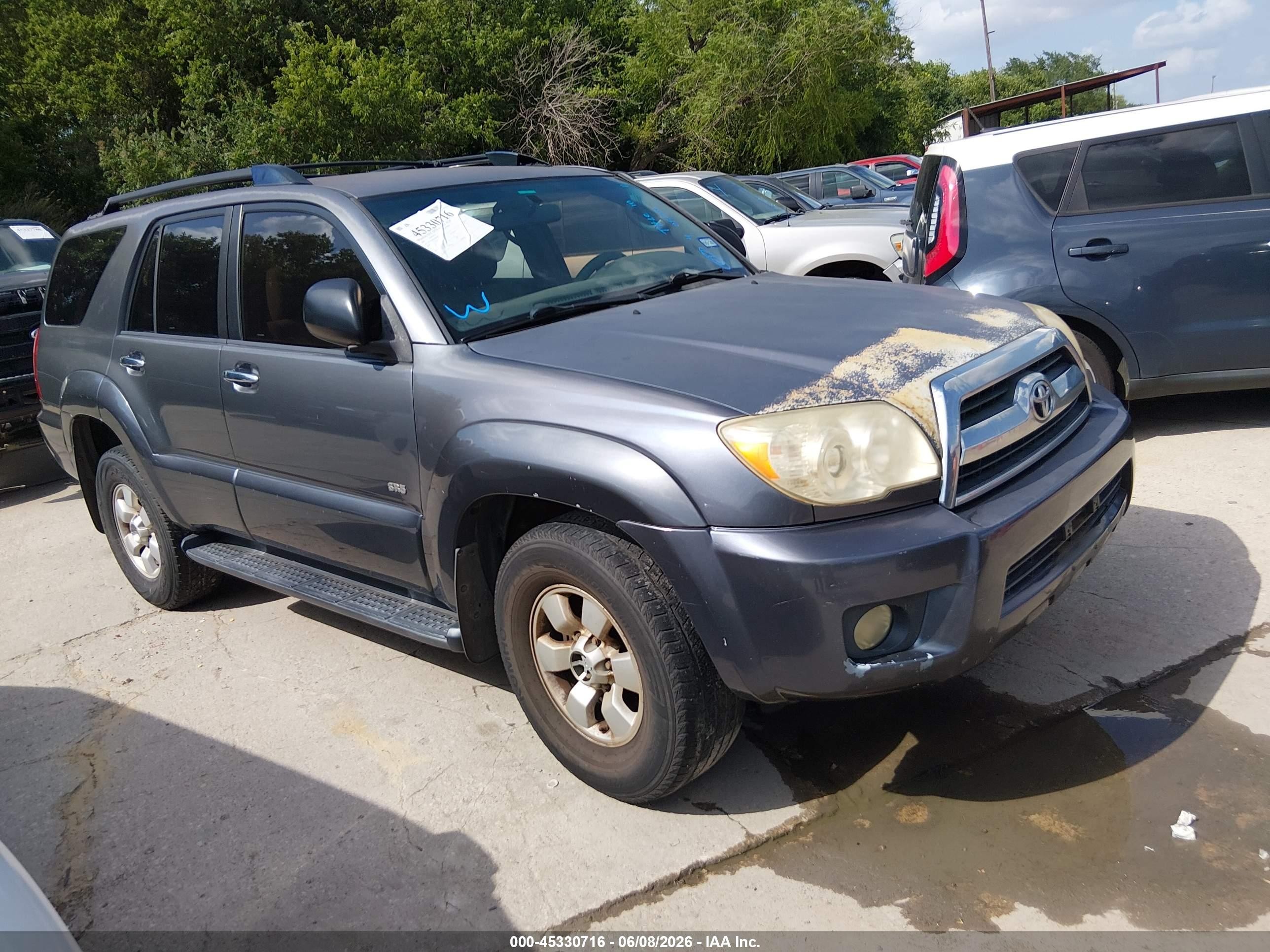 2007 Toyota 4runner Sr5 Gray vin: JTEZU14R670098290