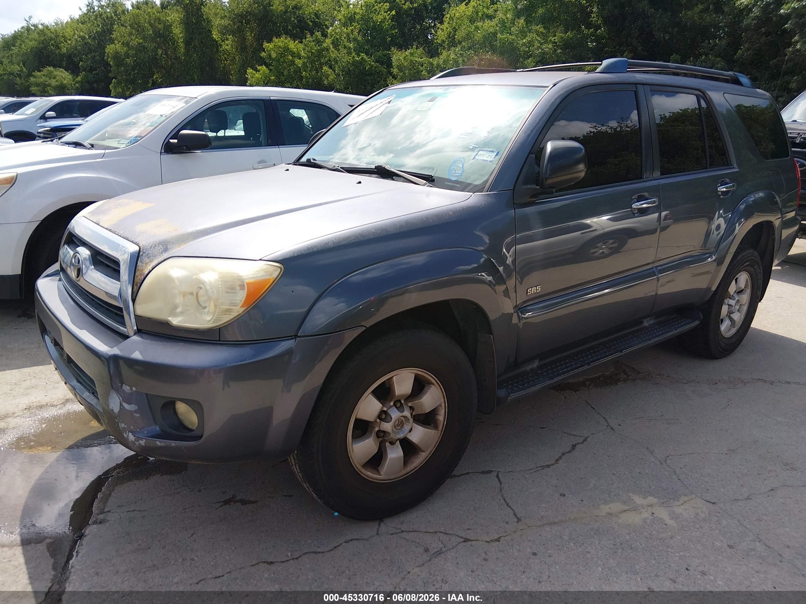 2007 Toyota 4runner Sr5 Серый vin: JTEZU14R670098290