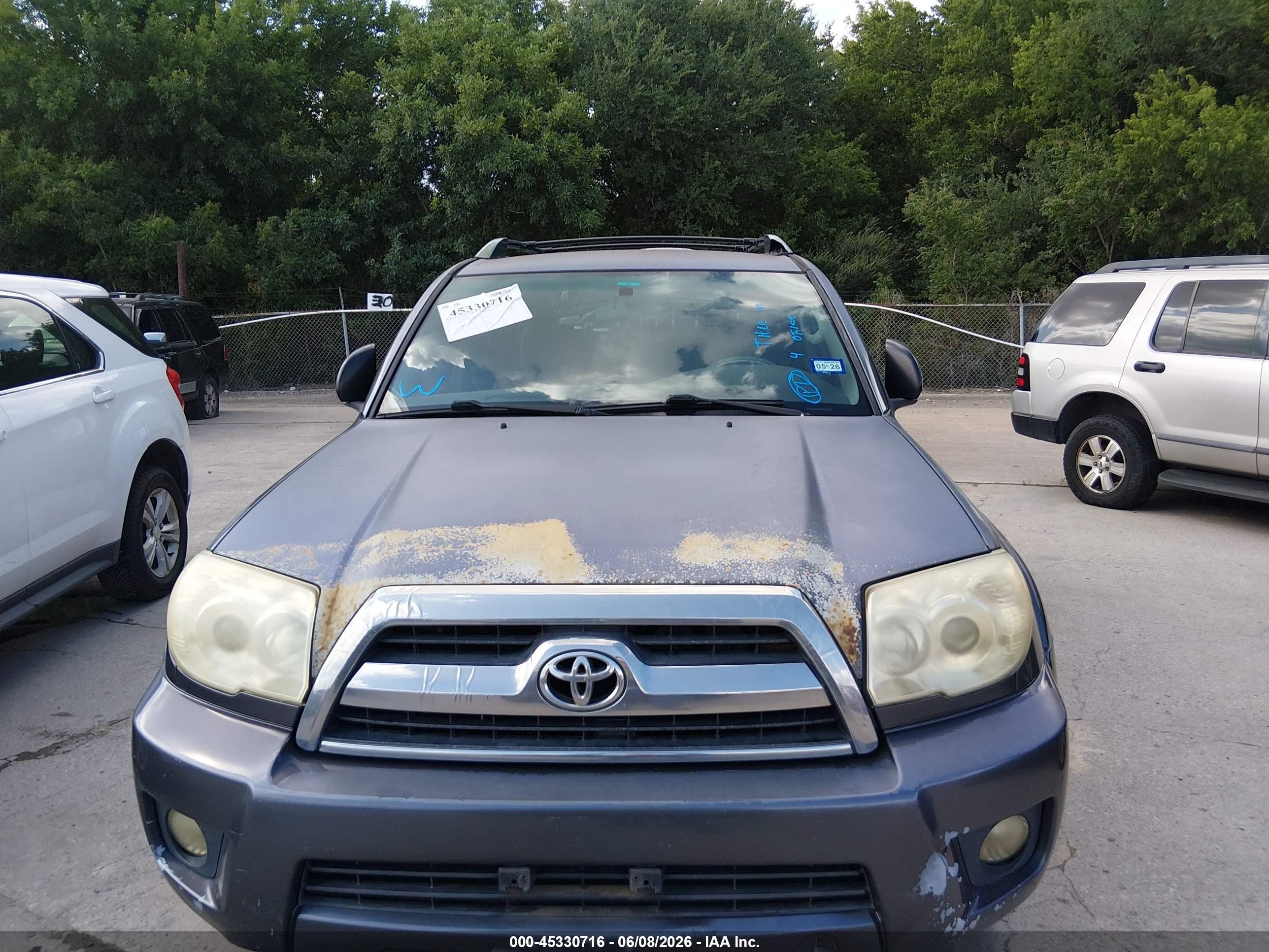 2007 Toyota 4runner Sr5 Серый vin: JTEZU14R670098290