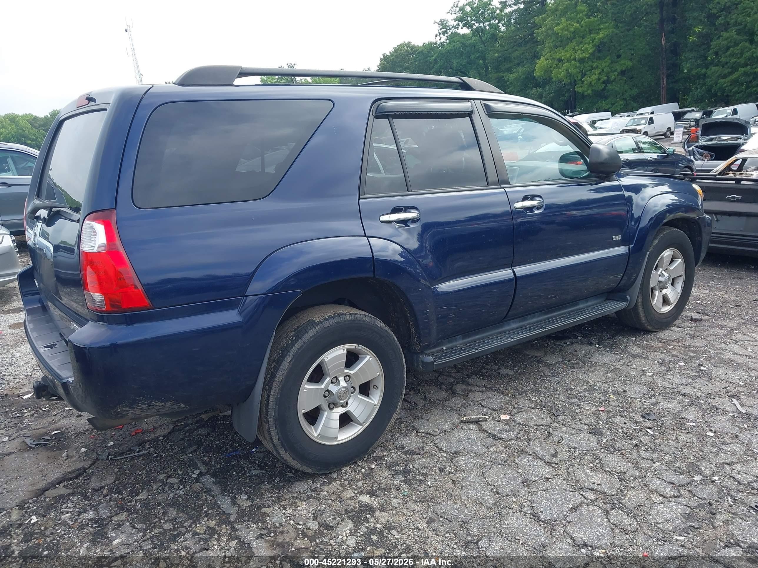 2007 Toyota 4runner Sr5 V6 Dark Blue vin: JTEZU14R678079059