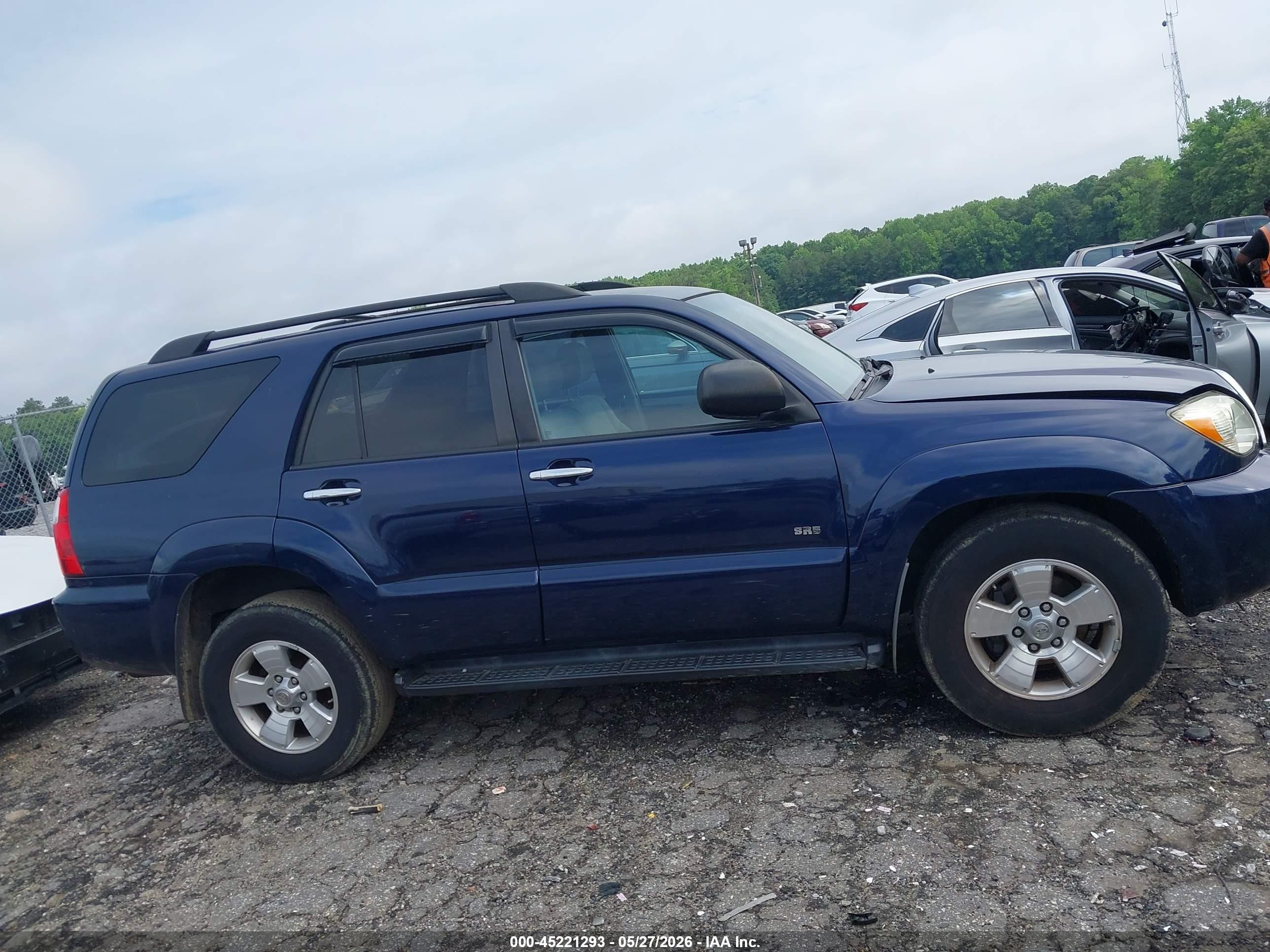 2007 Toyota 4runner Sr5 V6 Dark Blue vin: JTEZU14R678079059