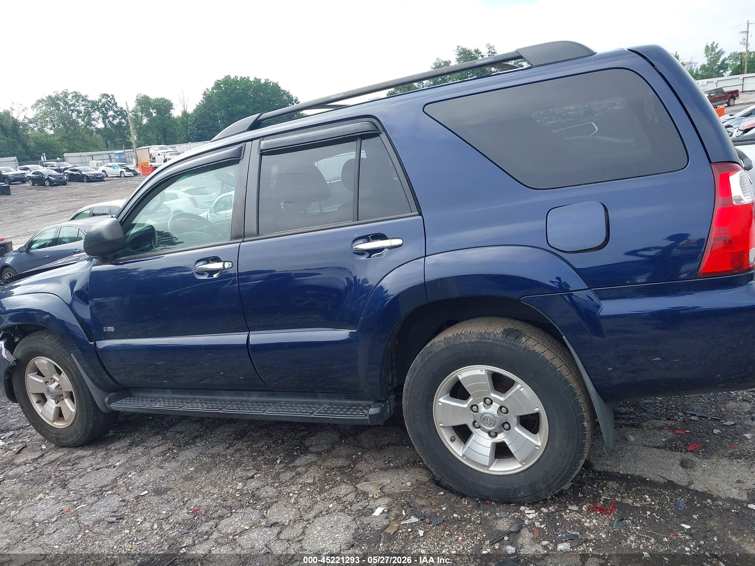 2007 Toyota 4runner Sr5 V6 Dark Blue vin: JTEZU14R678079059