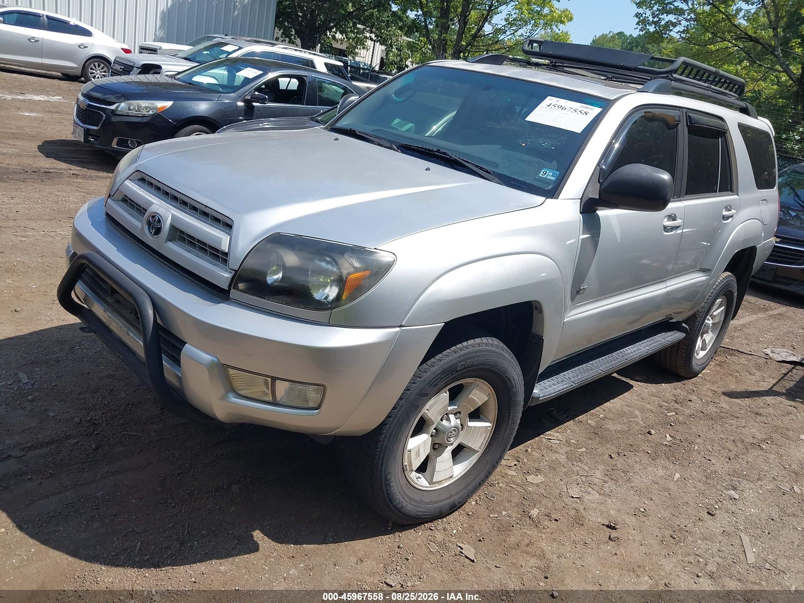 2004 Toyota 4runner Sr5 V6 Silver vin: JTEZU14R748014426