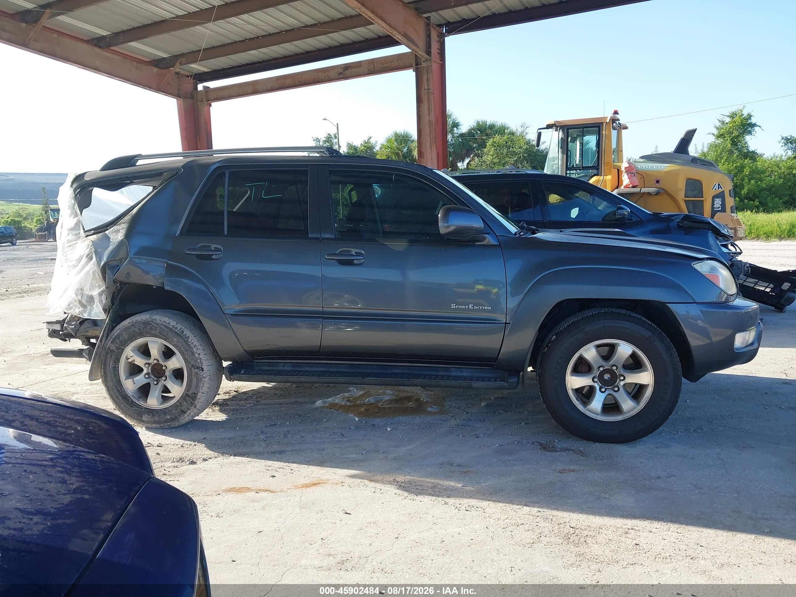 2005 Toyota 4runner Sr5 Sport V6 Gray vin: JTEZU14R750054361