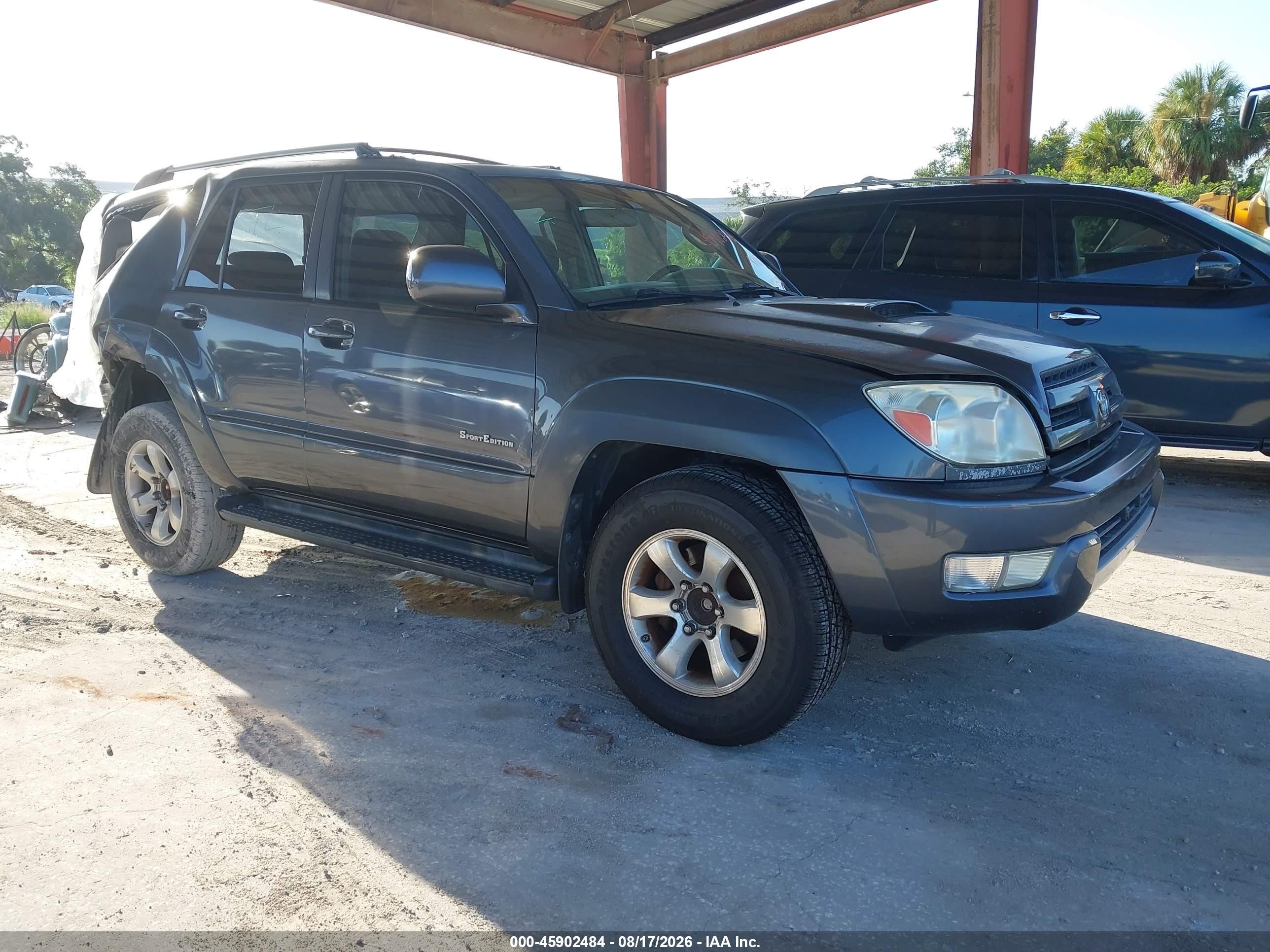 2005 Toyota 4runner Sr5 Sport V6 Gray vin: JTEZU14R750054361