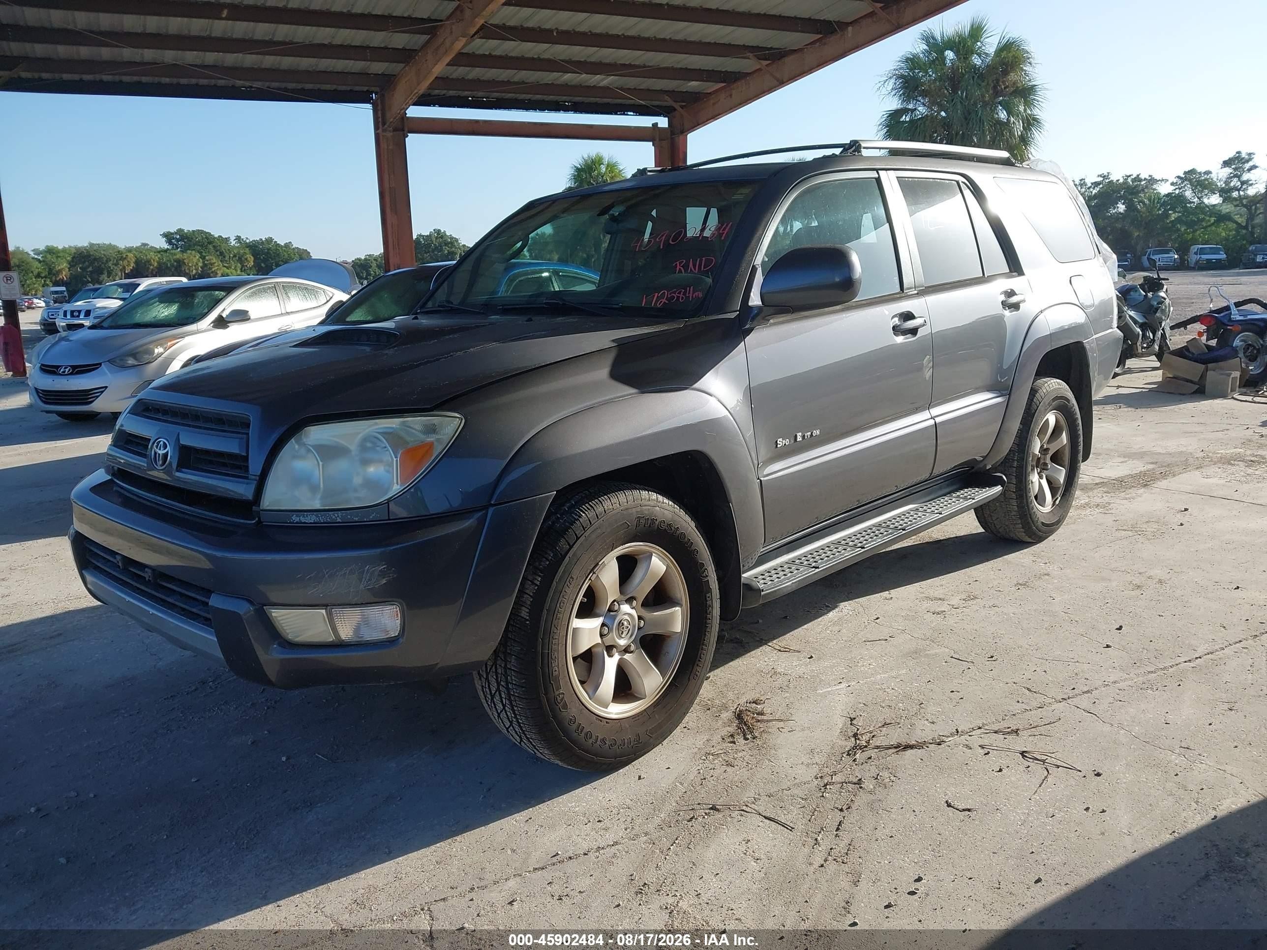 2005 Toyota 4runner Sr5 Sport V6 Gray vin: JTEZU14R750054361