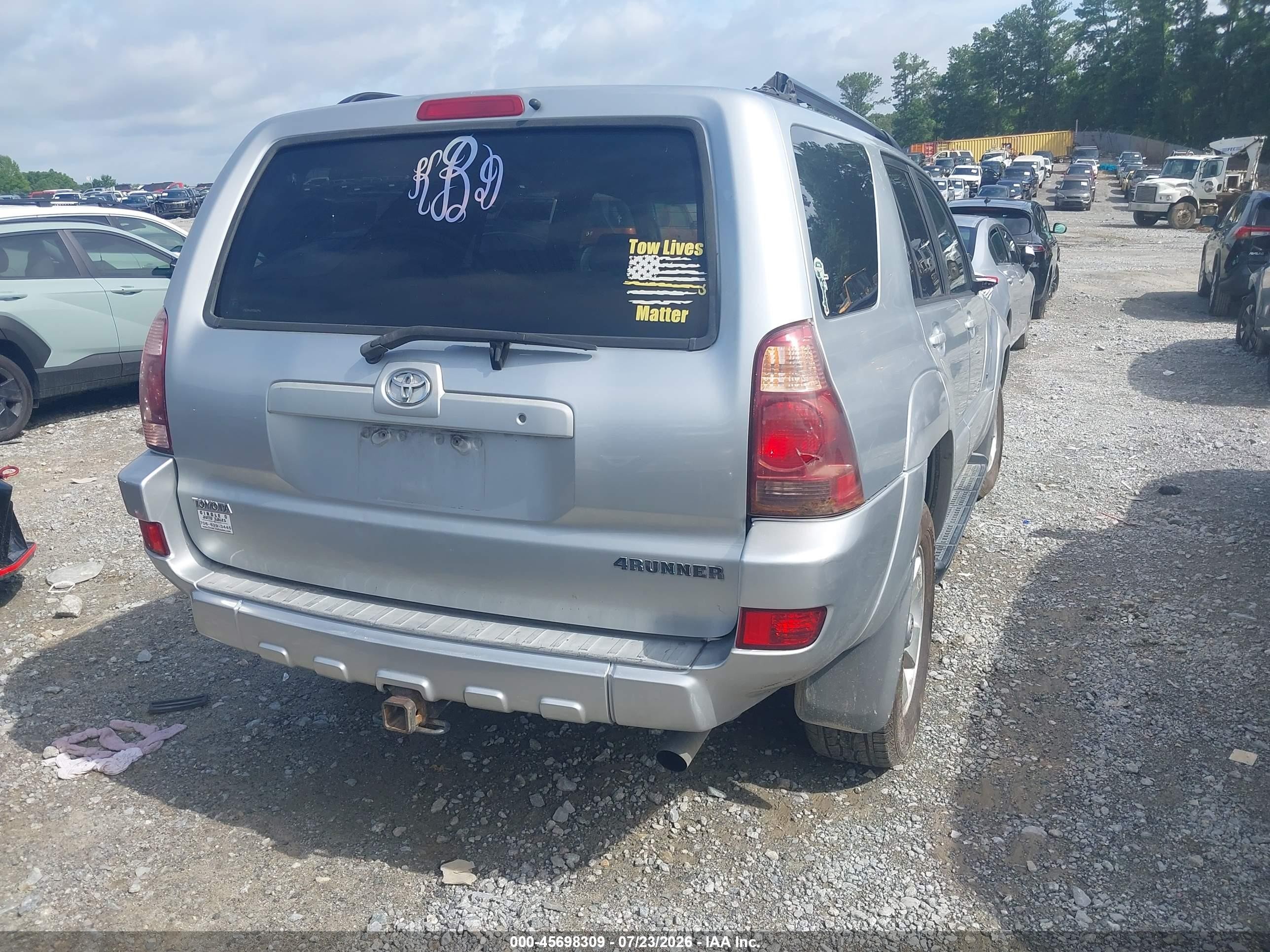2005 Toyota 4runner Sr5 V6 Silver vin: JTEZU14R750061794