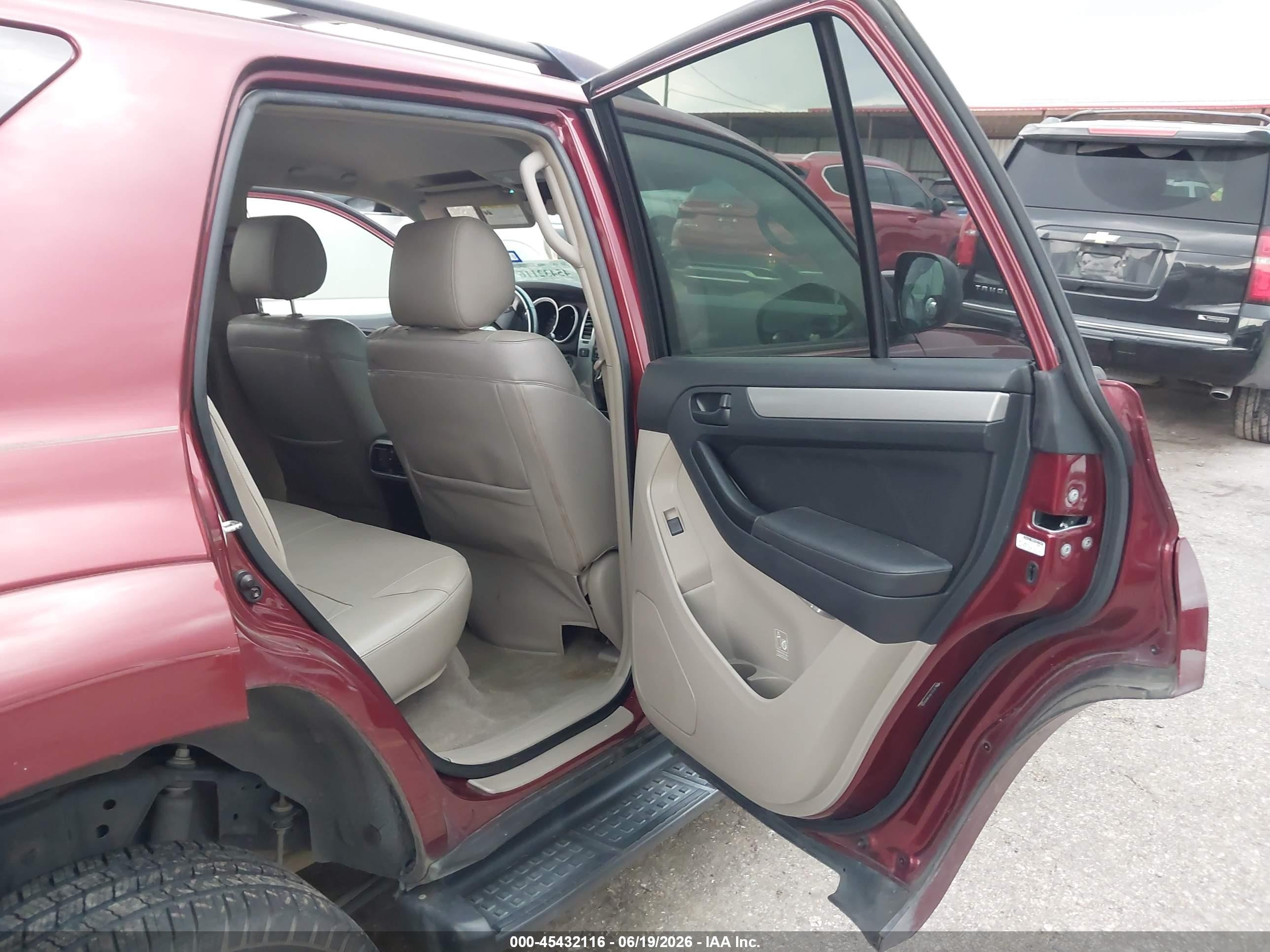 2006 Toyota 4runner Sr5 V6 Red vin: JTEZU14R768043038