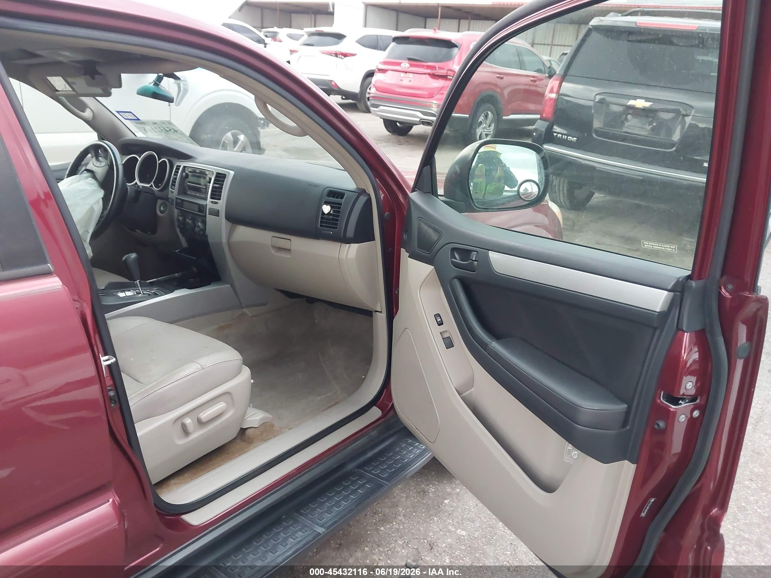 2006 Toyota 4runner Sr5 V6 Red vin: JTEZU14R768043038