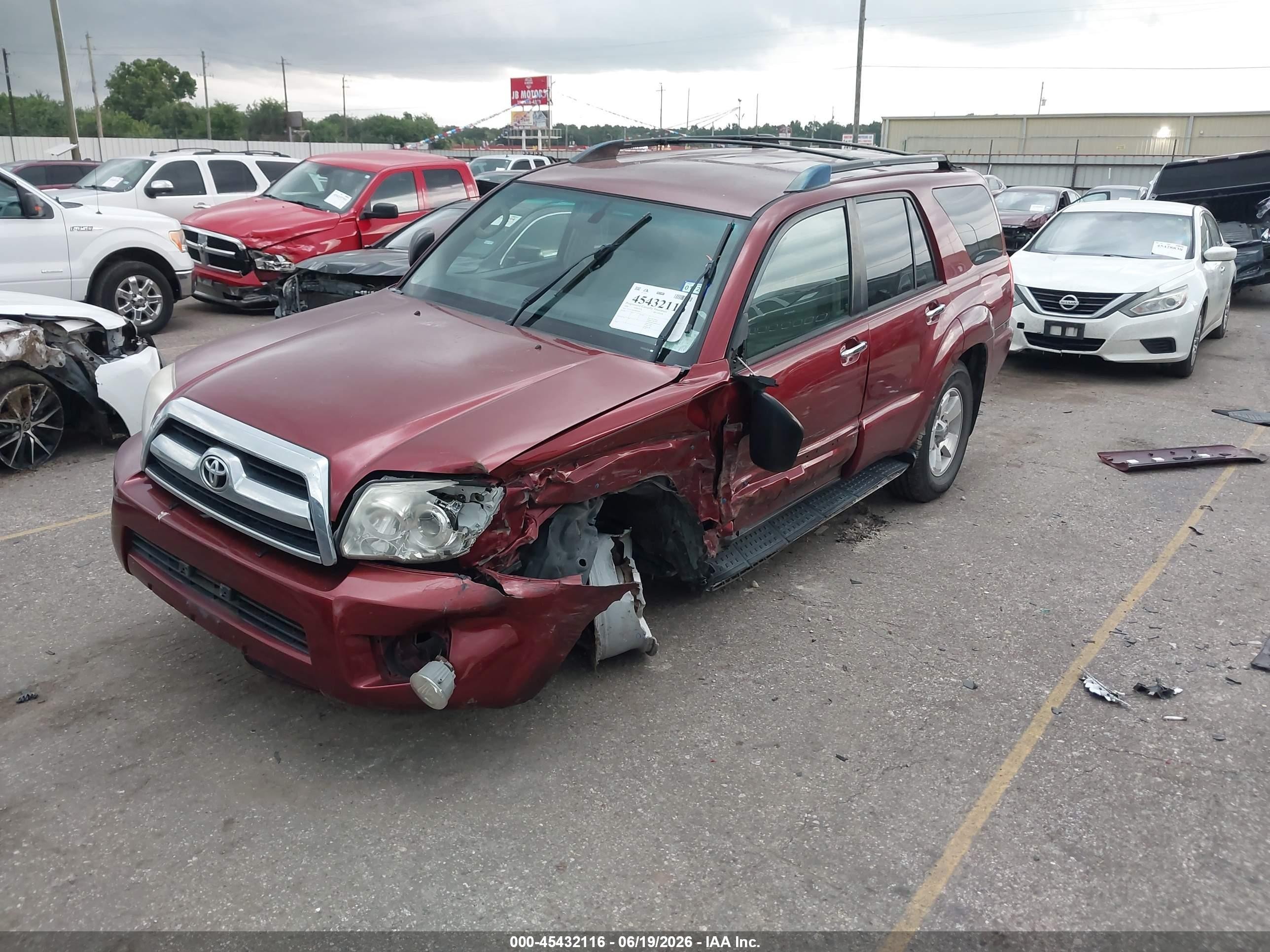 2006 Toyota 4runner Sr5 V6 Red vin: JTEZU14R768043038