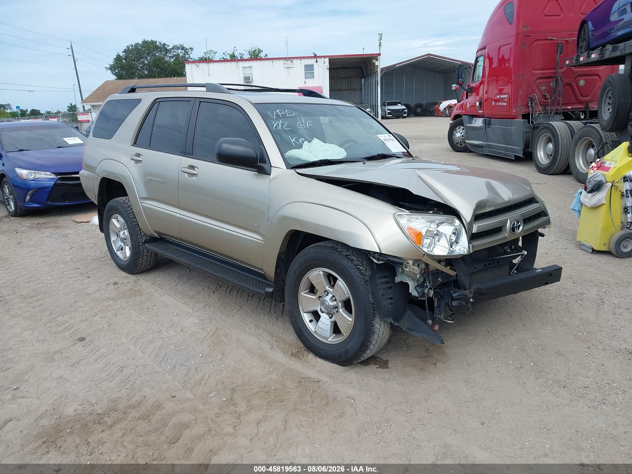 2004 Toyota 4runner Sr5 V6 Gold vin: JTEZU14R848013897