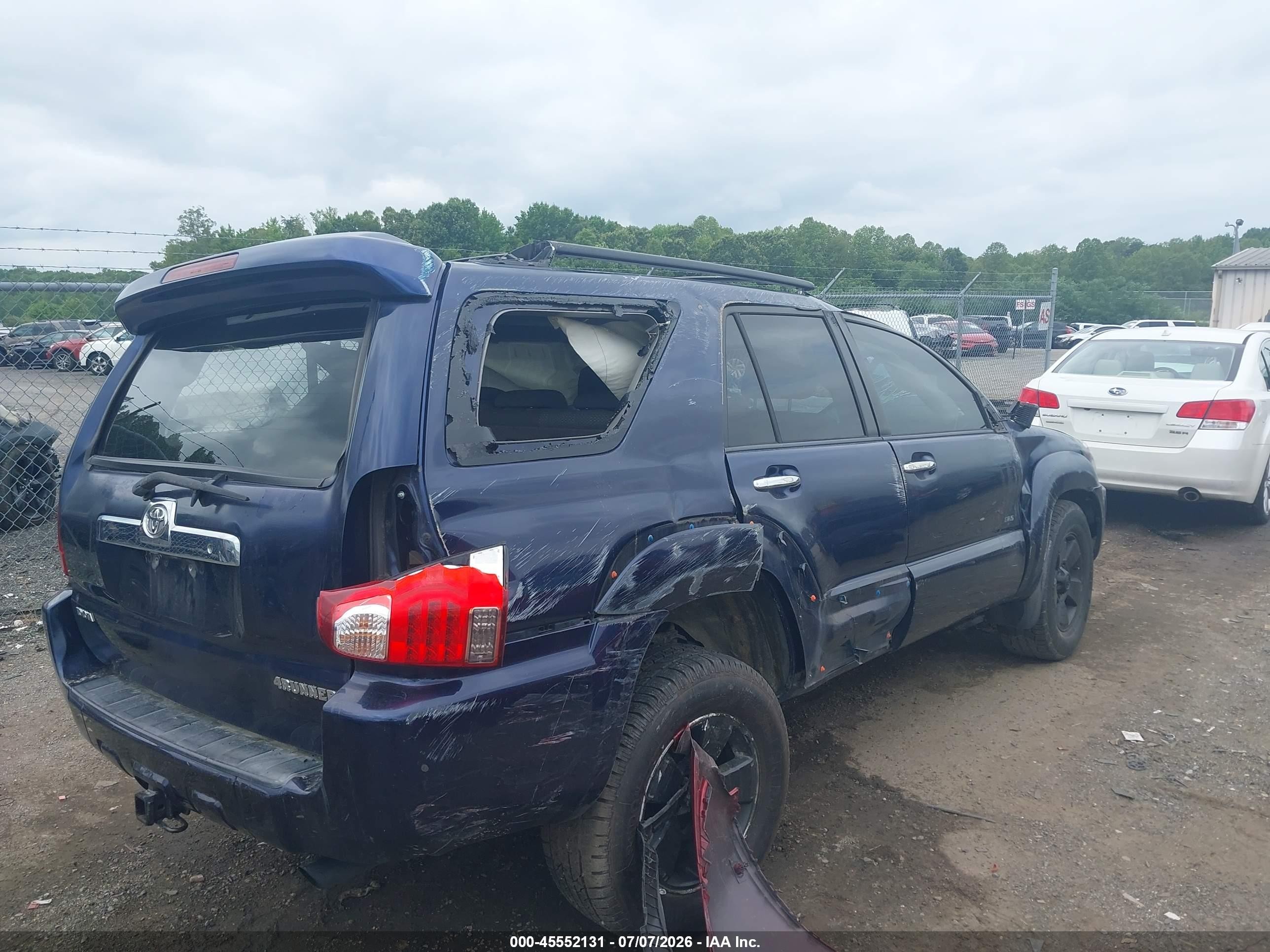 2007 Toyota 4runner Sr5 Blue vin: JTEZU14R870088568