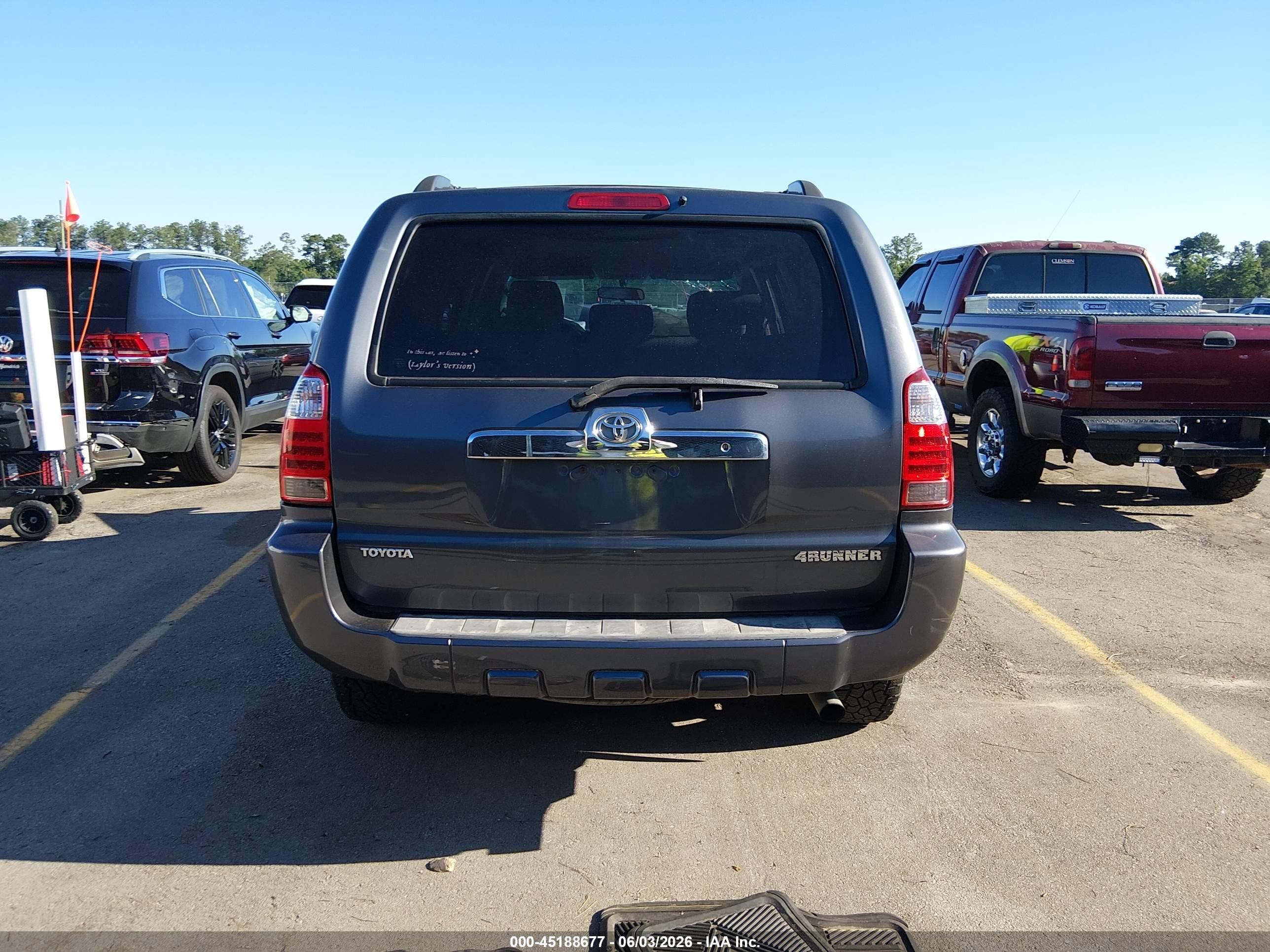 2007 Toyota 4runner Sr5 V6 Gray vin: JTEZU14R878075109
