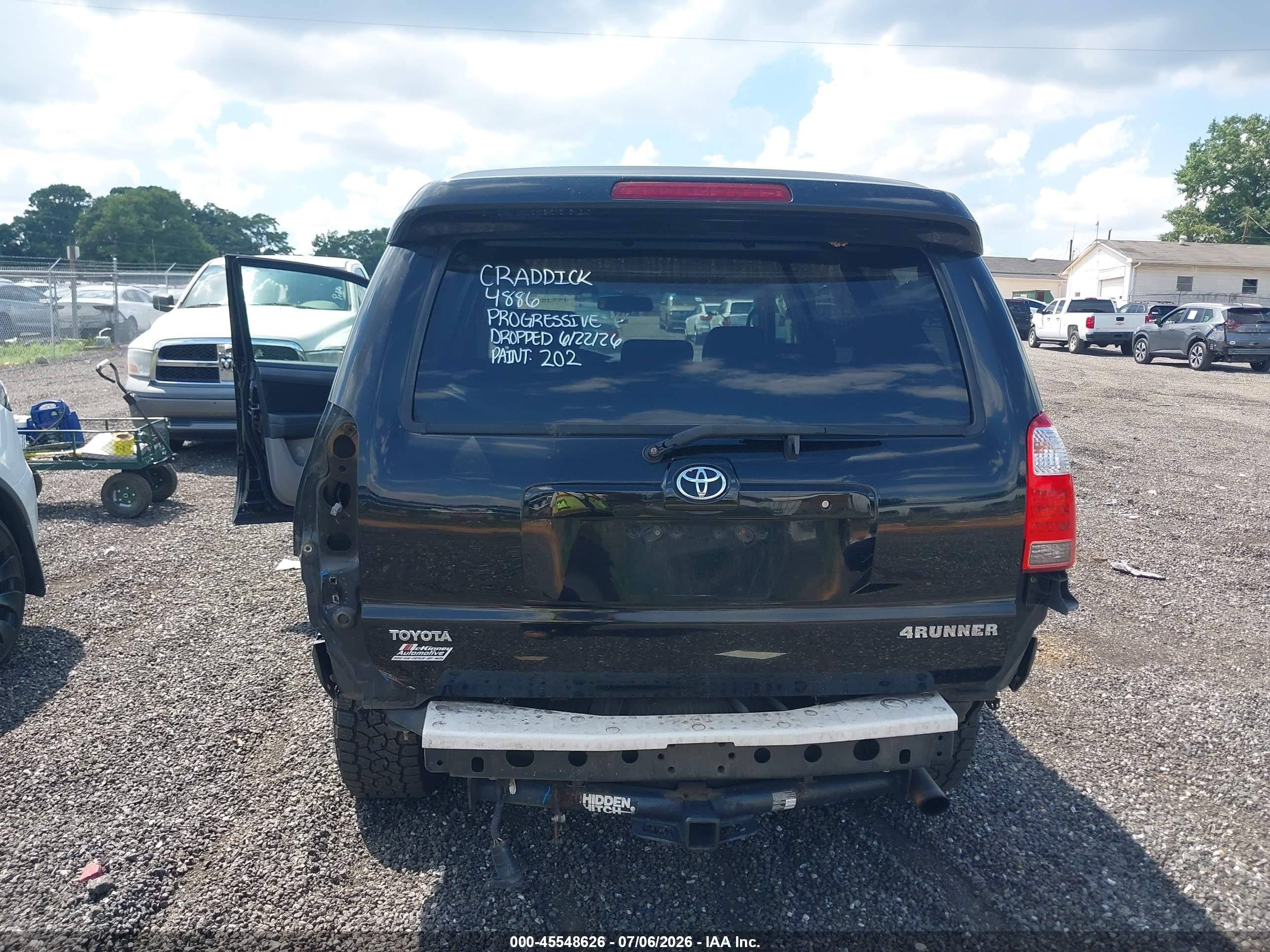 2008 Toyota 4runner Sport V6 Black vin: JTEZU14R88K006909