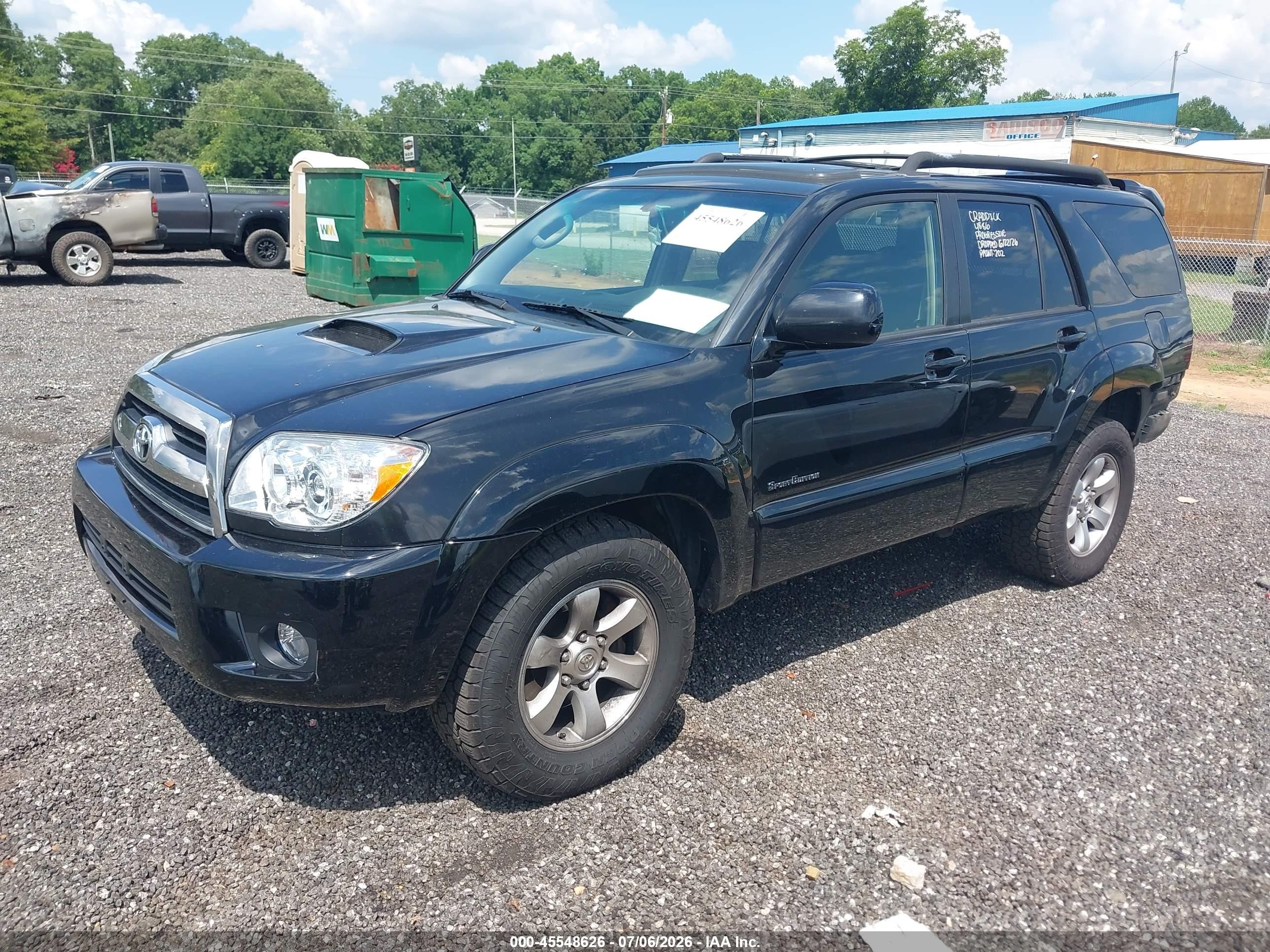 2008 Toyota 4runner Sport V6 Black vin: JTEZU14R88K006909