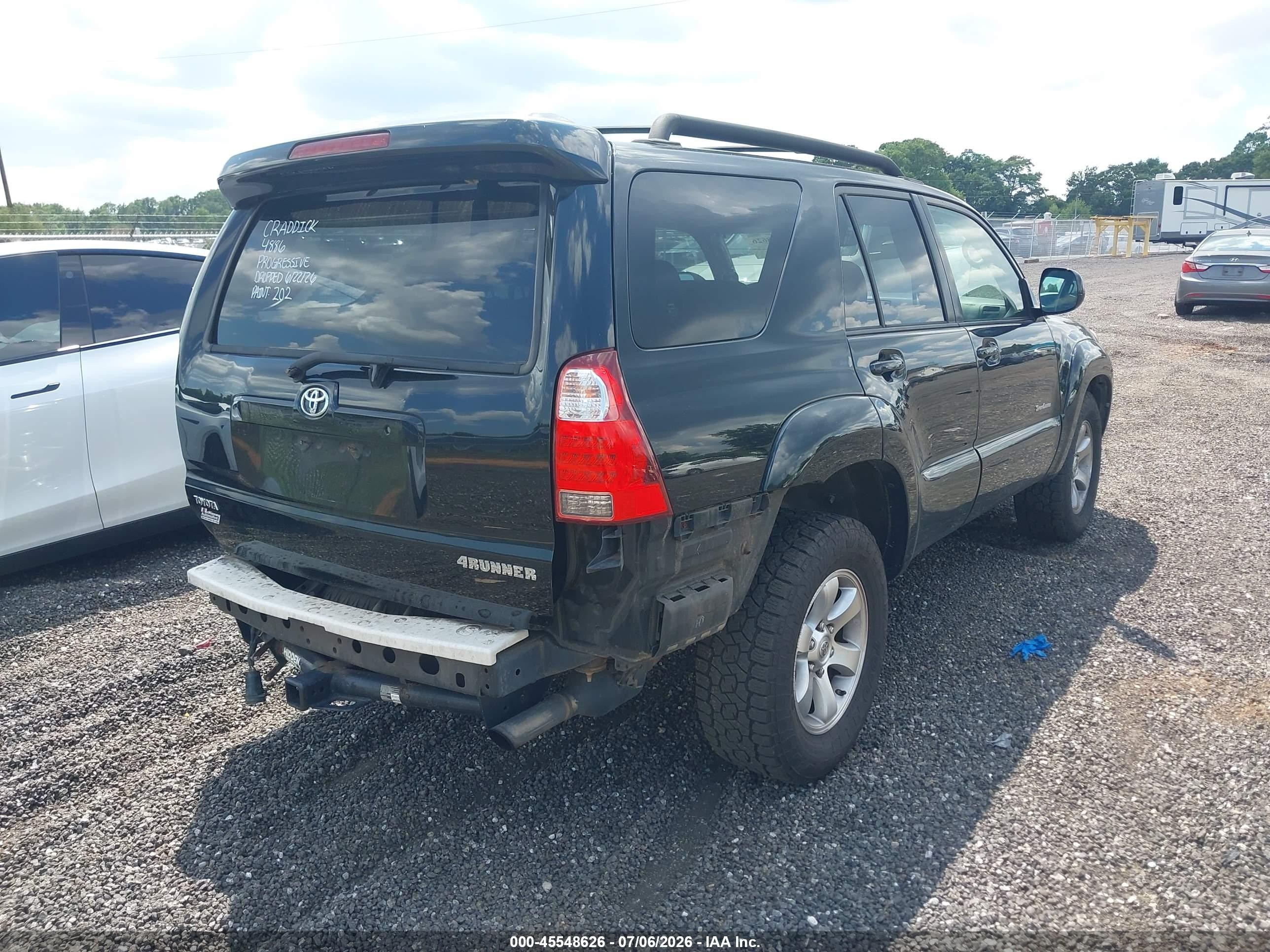 2008 Toyota 4runner Sport V6 Black vin: JTEZU14R88K006909