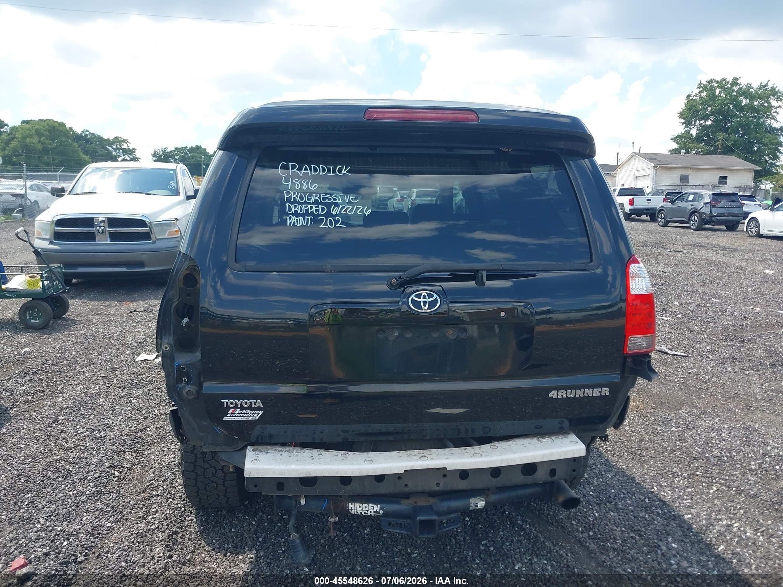 2008 Toyota 4runner Sport V6 Black vin: JTEZU14R88K006909
