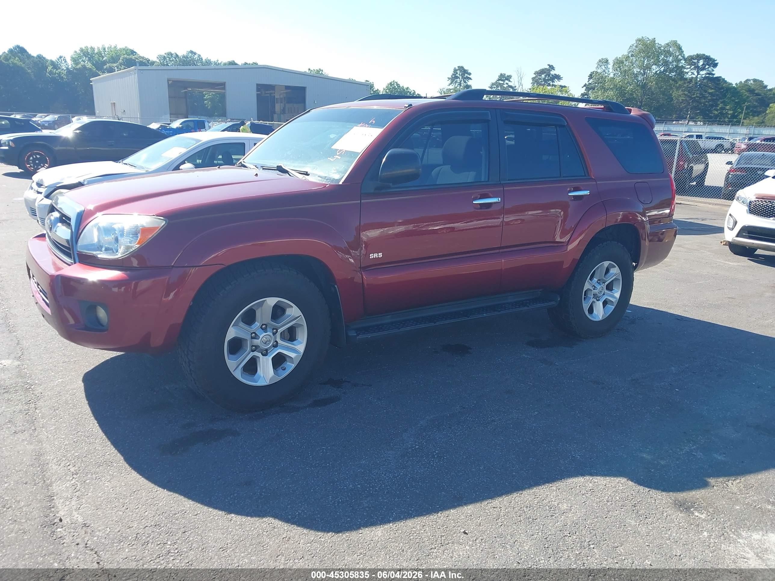 2008 Toyota 4runner Sr5 V6 Burgundy vin: JTEZU14R88K022446