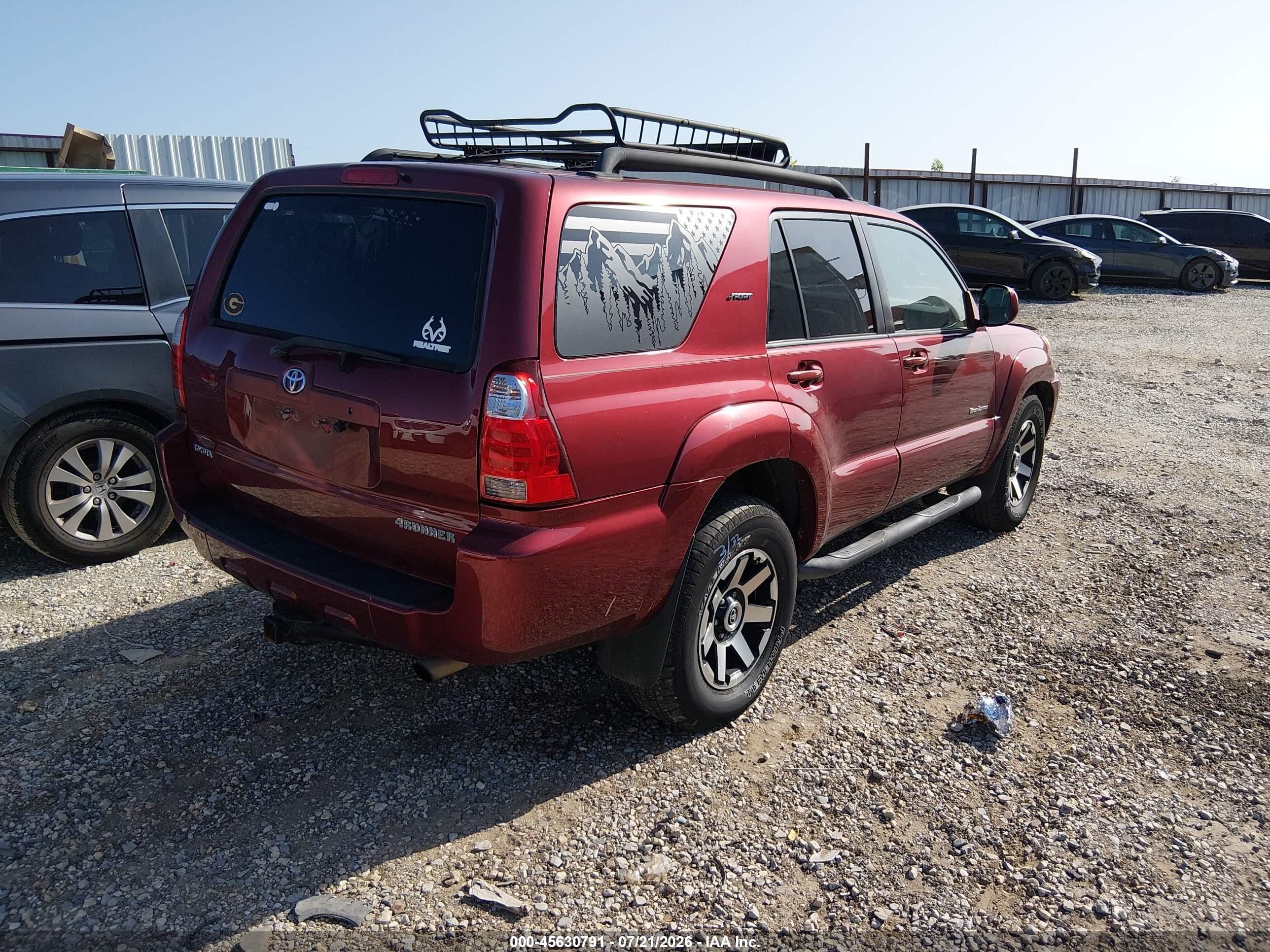 2007 Toyota 4runner Sr5 Sport Maroon vin: JTEZU14R978075121