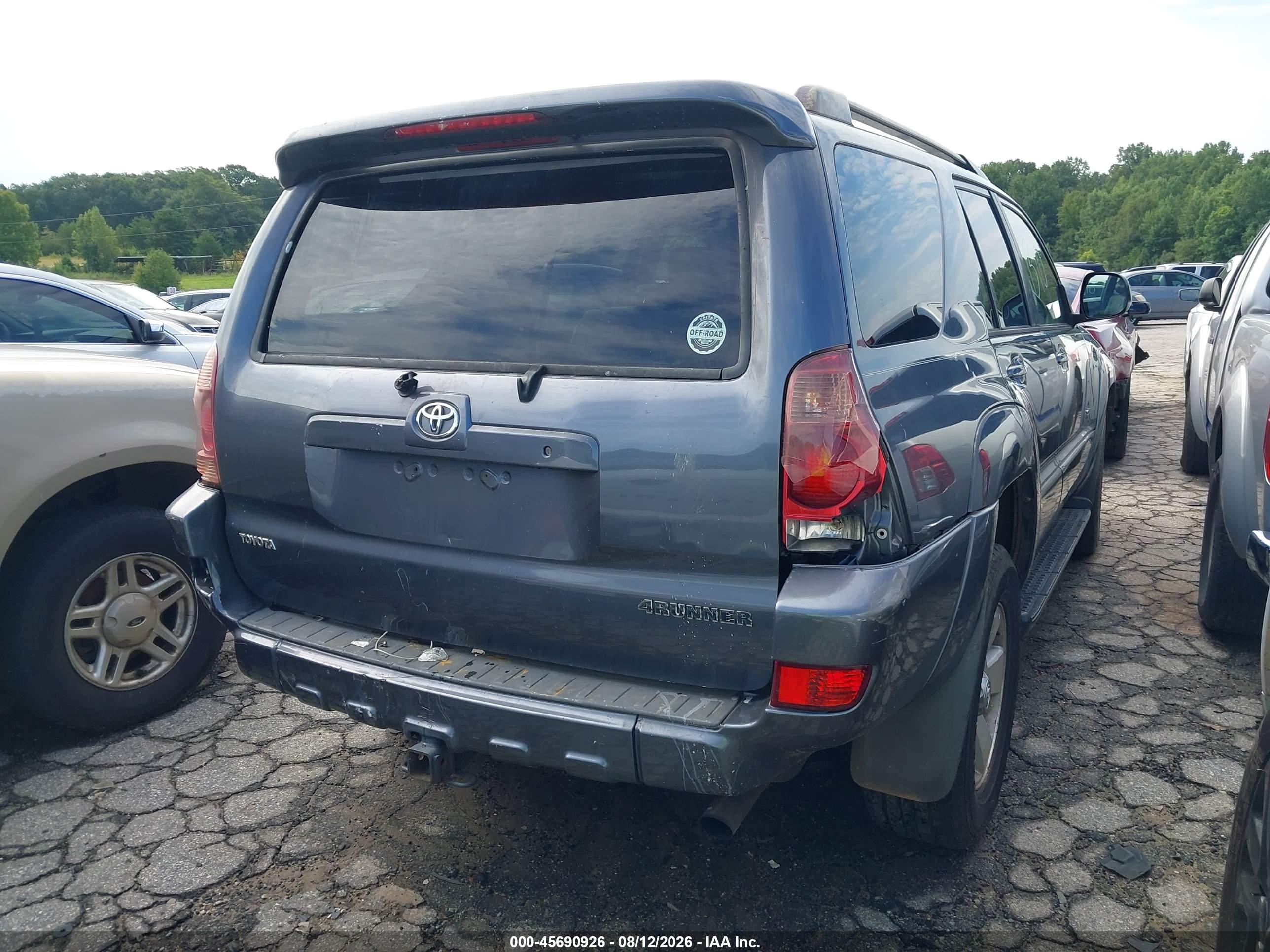 2005 Toyota 4runner Sr5 V6 Gray vin: JTEZU14RX58031044